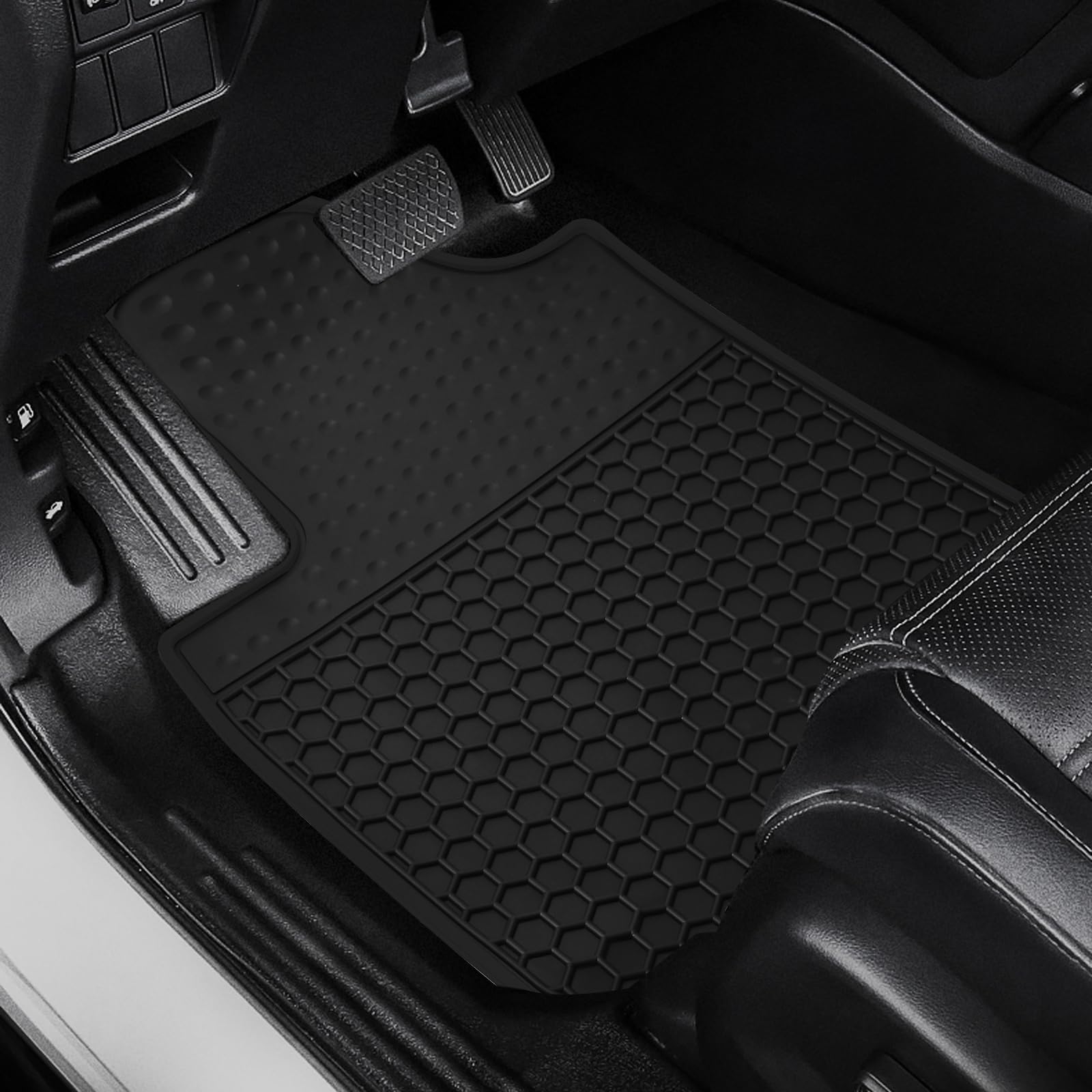 Matericuo Car Floor Mats Custom Fit For Volkswagen Vw Taos 2022-2025 Black Rubber Auto Liner Mats All Weather Protection Odorles