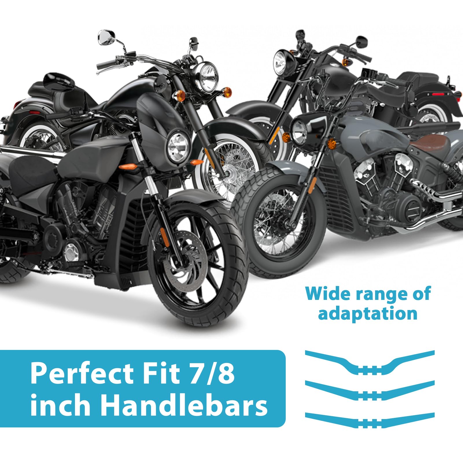 Matt Black 7/8'' Handlebar Risers 30Mm Height Mount Clamp Kit Compatible With Motorcycle Atv Kawasaki Honda Suzuki Yamaha Dirt B