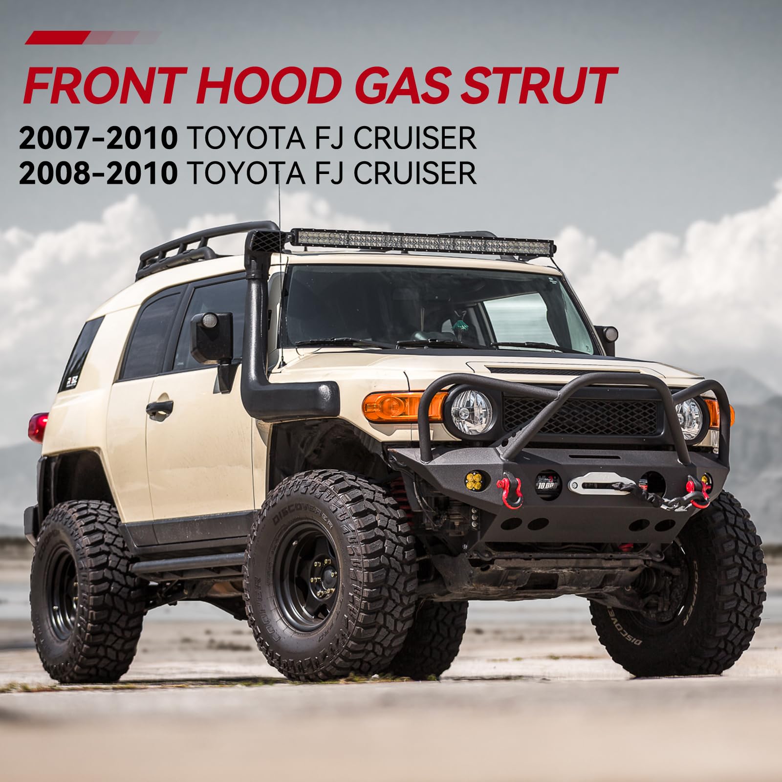 Vepagoo 6355 Front Hood Struts Compatible For 2007 2008 2009 2010 Toyota Fj Cruiser Gas Shock Lift Supports, Utility 4-Door Hood