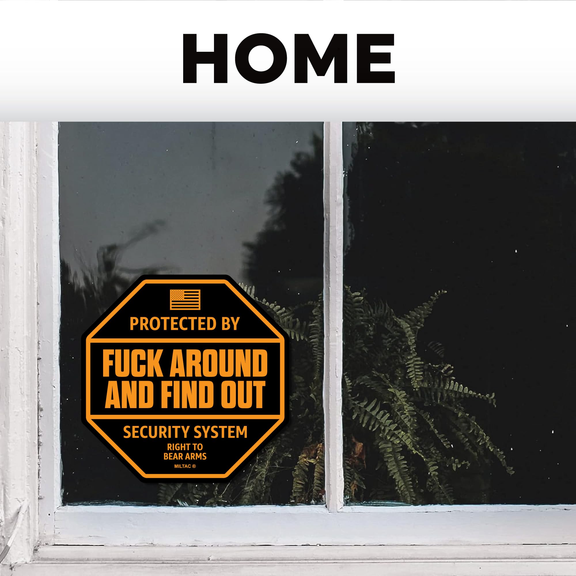 FAFO Sticker - FAFO Security Sign Warning [2-Pack] Protected by Fuck Around and Find Out Decals for Trucks, Home Window | Funny