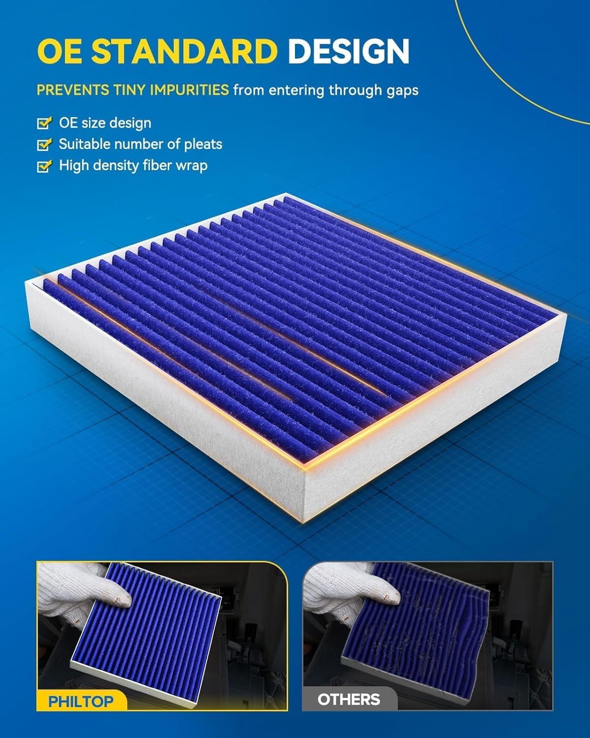 Philtop Cabin Air Filter, Replacement For Cf11643,2018-2023 Tiguan; Atlas,2022-2023 Taos,2015-2023 Gti, Premium Cabin Filter Wit