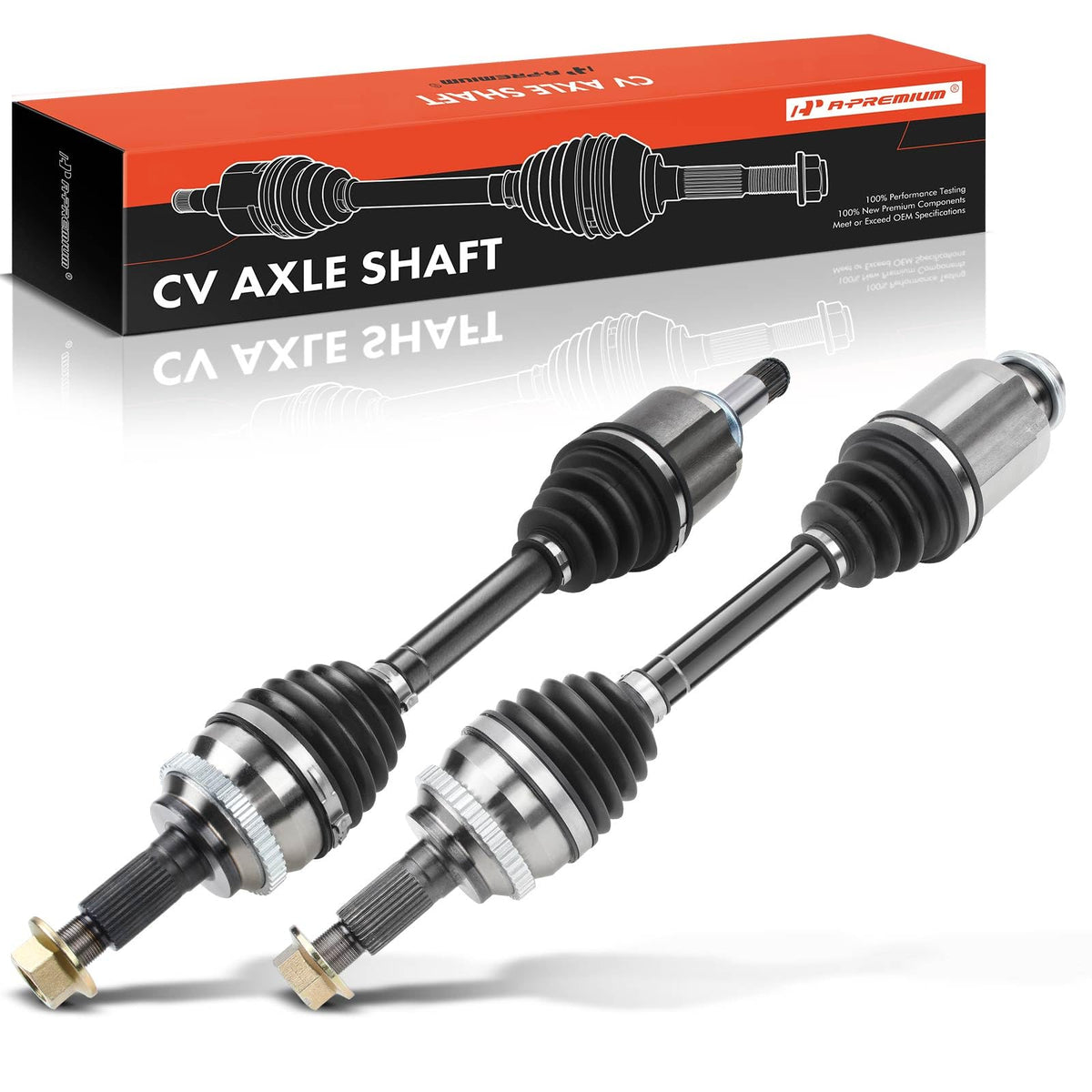 A-Premium Pair (2) Front CV Axle Shaft Assembly Compatible with Ford Edge 2007-2014 & Lincoln MKX 2007-2015, 3.5L 3.7L FWD, Driv