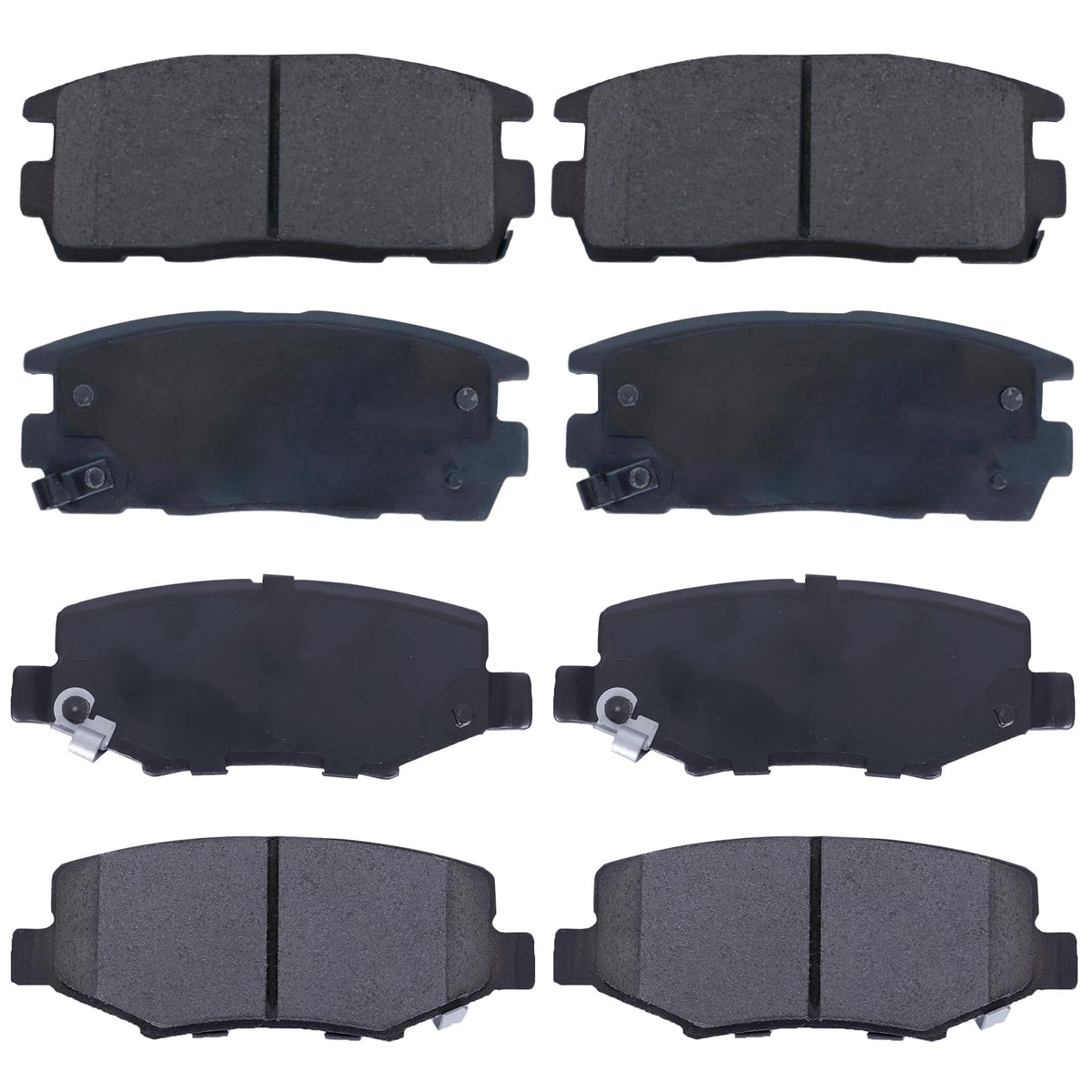 EXPPOWER Front Rear Ceramic Brake Pads Kit for 2008-2012 Jeep Liberty, 2007-2018 Jeep Wrangler, 2007-2011 Dodge Nitro
