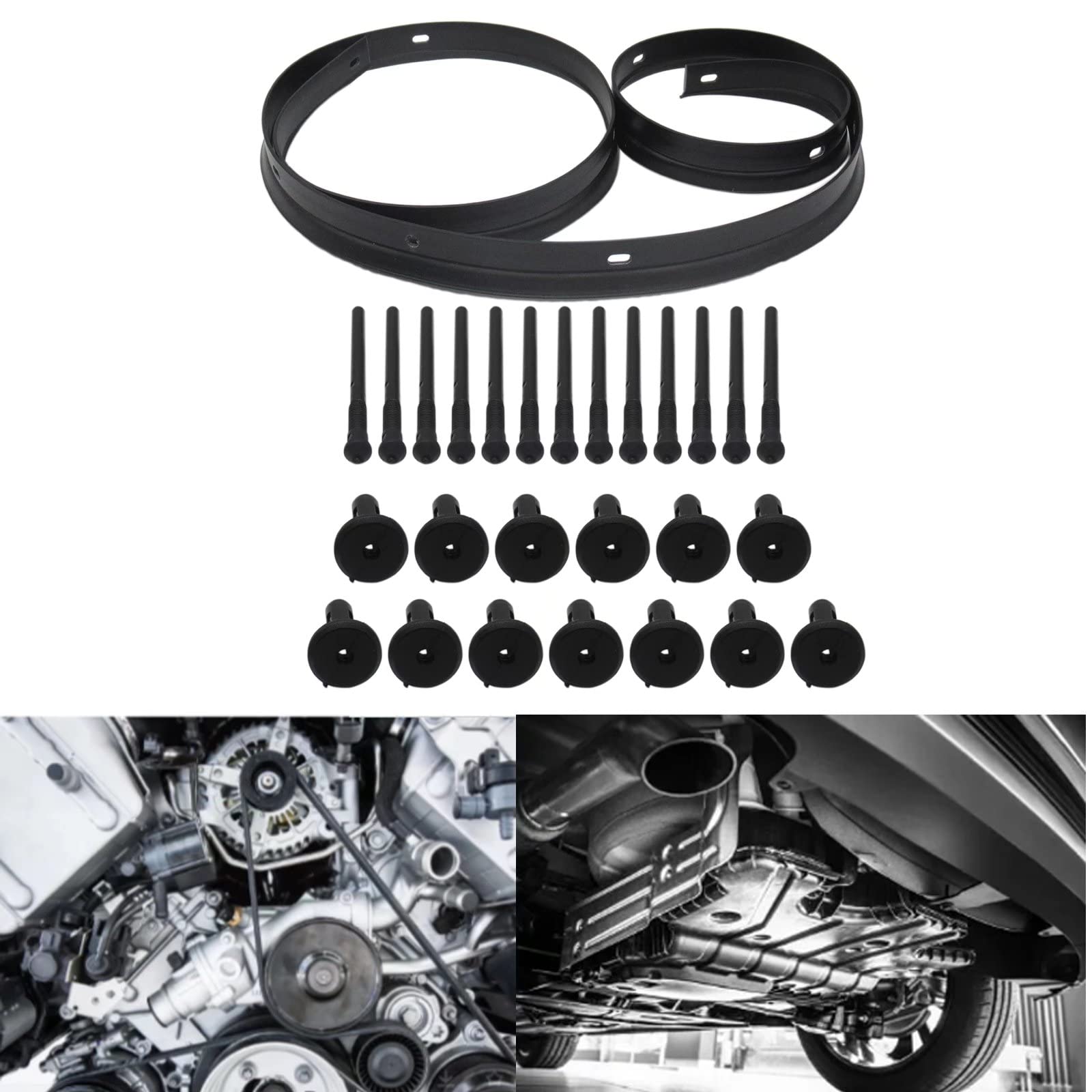 eStarpro 68051392AB 68051392AA Front Hood Seal Strip Weatherstrip for Dodge Challenger 2008-2017 Front Bumper Waterproof Hood Se