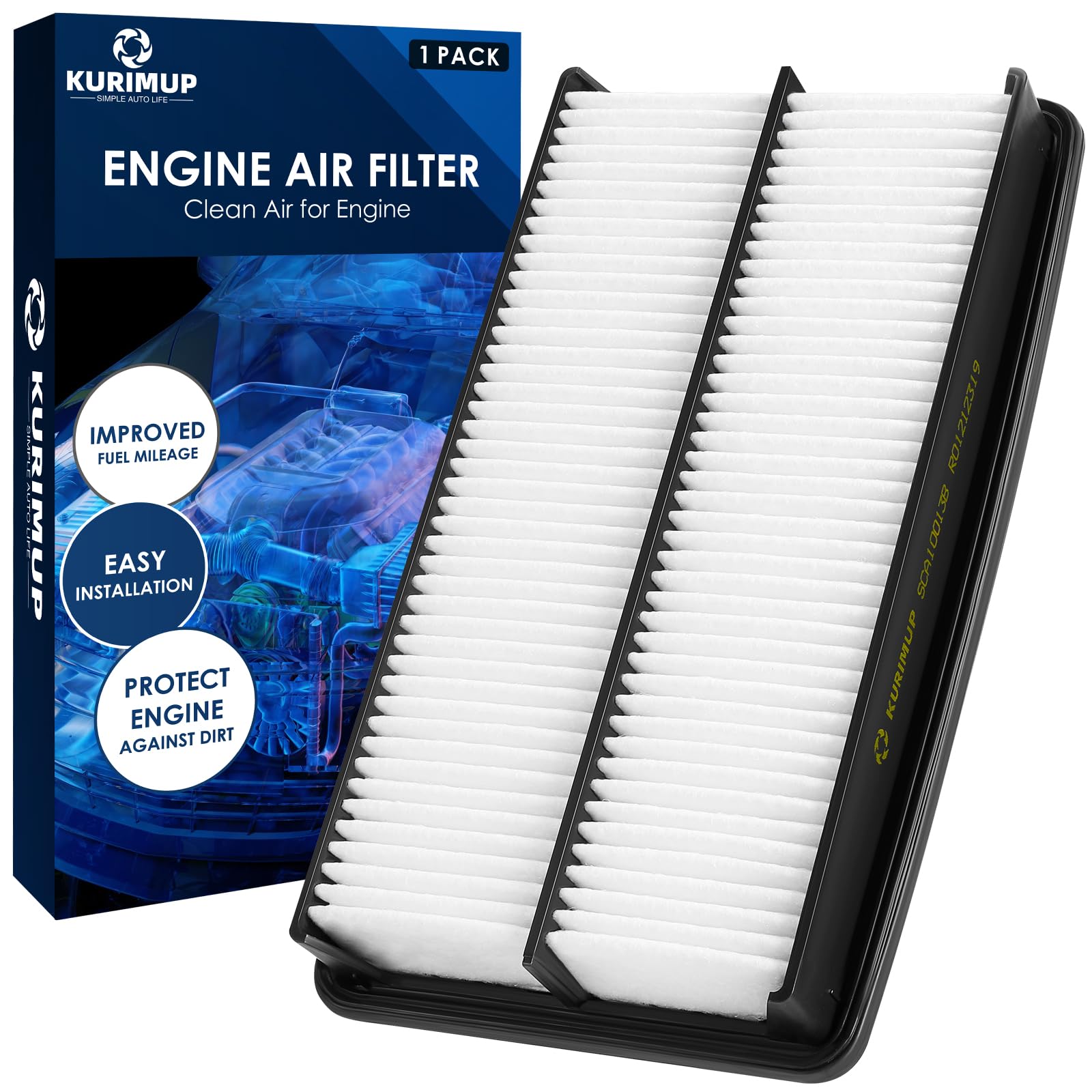 Kurimup Ca10013 Replacement Engine Air Filter, Efficient Filtration Offers 99% Air Purification, Fit For Honda Odyssey (2005-201