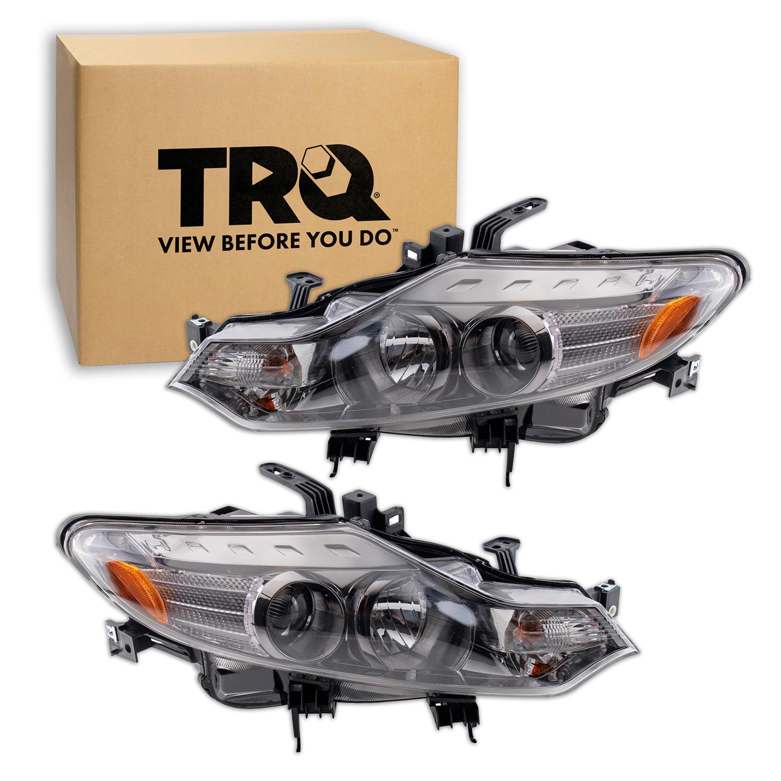 Trq Driver & Passenger Side Headlight Assembly Set Headlights Driver & Passenger Side Compatible With 2009-2014 Nissan Murano Ni