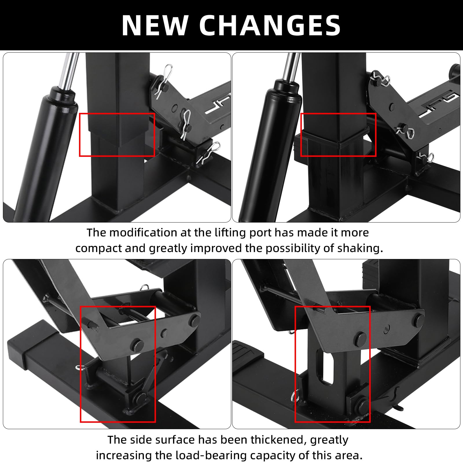 JFG RACING Motorcycle Dirt Bike Stand,1000Lbs Capacity Lift Jack Hoist Table Height Adjustable Lifting Stand Ideal for Dirtbike