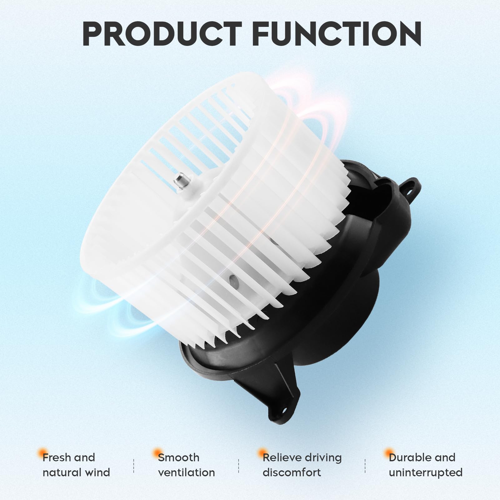 AC Blower Motor with Fan Fit for 2003-2006 Cadillac Escalade EXT/Chevrolet Avalanche 1500 2500, for 2003-2009 Hummer H2, for 2003-2007 Chevrolet Silverado/GMC Sierra 1500 2500 3500 HD Replaces# 700101