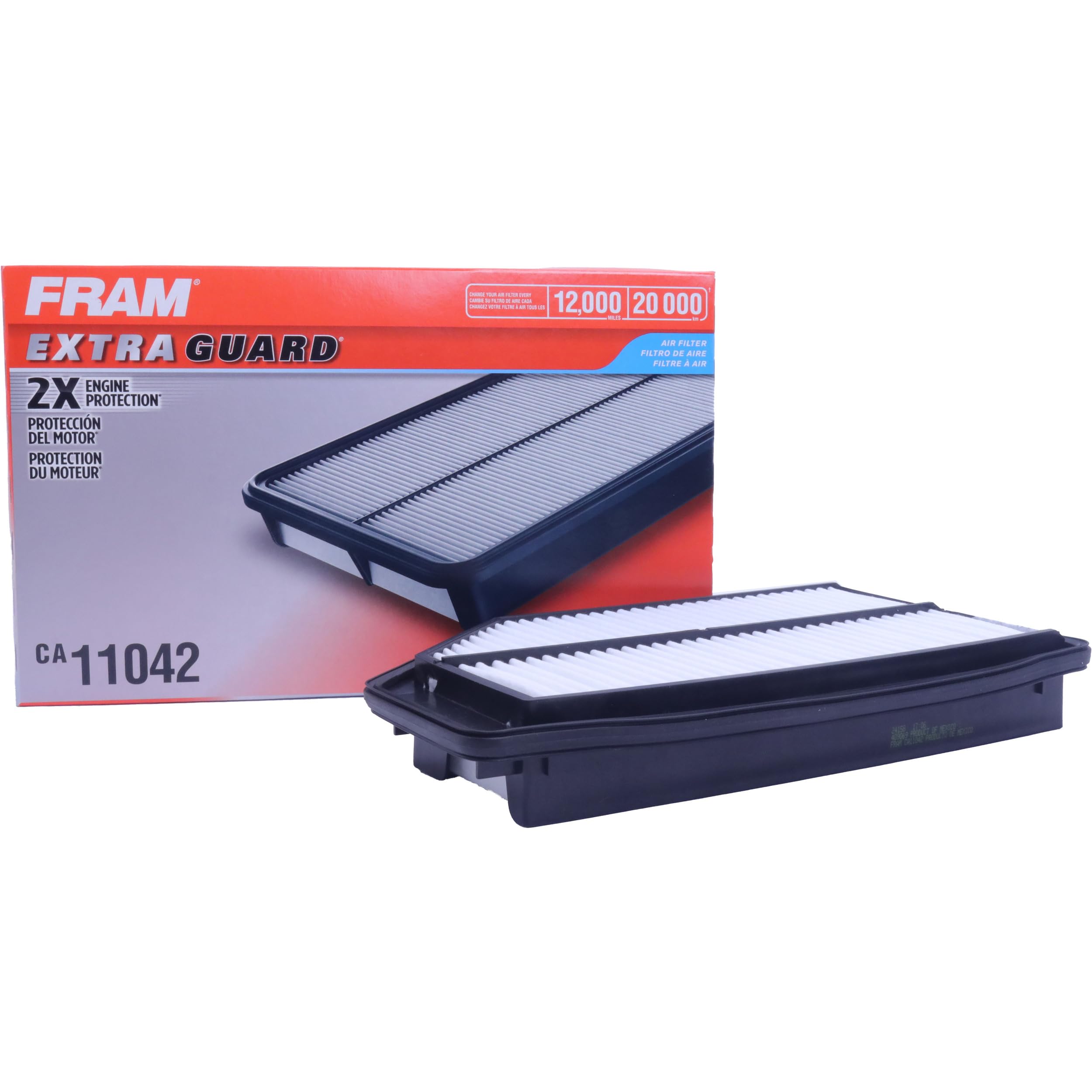 Fram Extra Guard Ca11042 Replacement Engine Air Filter For Select 2011-2017 Honda Odyssey (3.5L), Provides Up To 12 Months Or 12,000 Miles Filter Protection