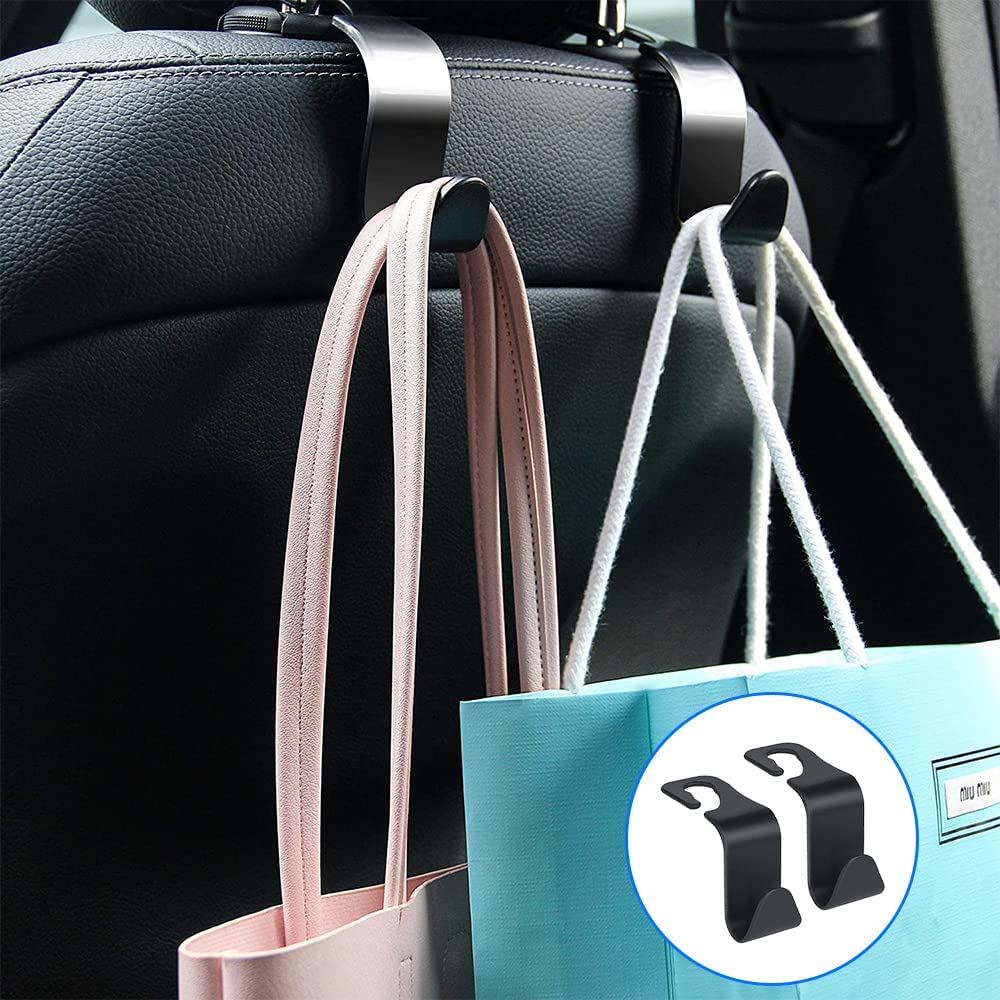 Tulsondai Car Trash Can, Mini Trunk Push Hanging Portable Car Trash Can With 2 Automatic Hooks And Disposable Trash Bags, Suitab