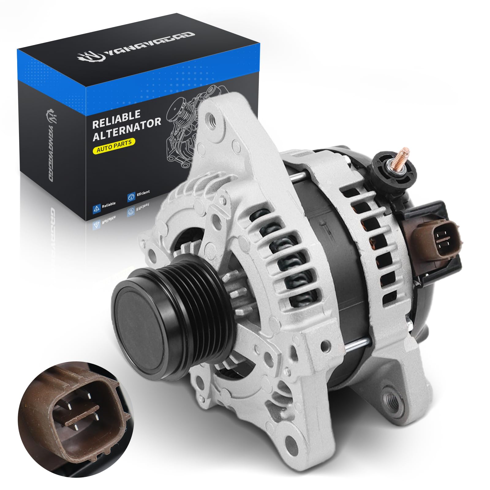 YINAVAGAD 27060-0T130 Alternator for Toyota Corolla 1.8L L4 2011 2012 2013, for Toyota Matrix 1.8L L4 2011 2012 2013 2014, Repla