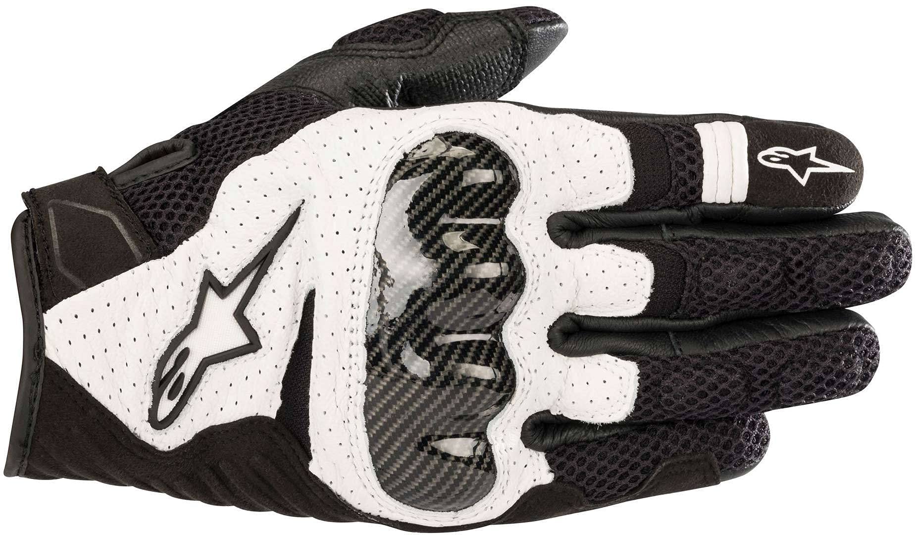 Alpinestars SMX-1 Air V2 Gloves, Short Cuff Fit, Leather and Mesh Construction, CE-Certified, Ergonomic Protection, Summer Ridin