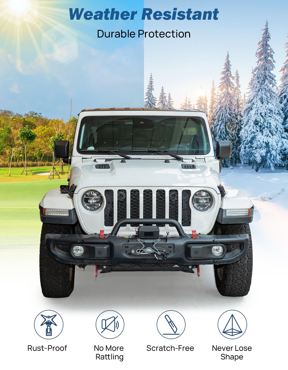 JOYTUTUS Universal Flip-Up License Plate Mount for 10 Hawse Fairlead - Black License Plate Holder for Pickup, Off-Road, RV Bumpers