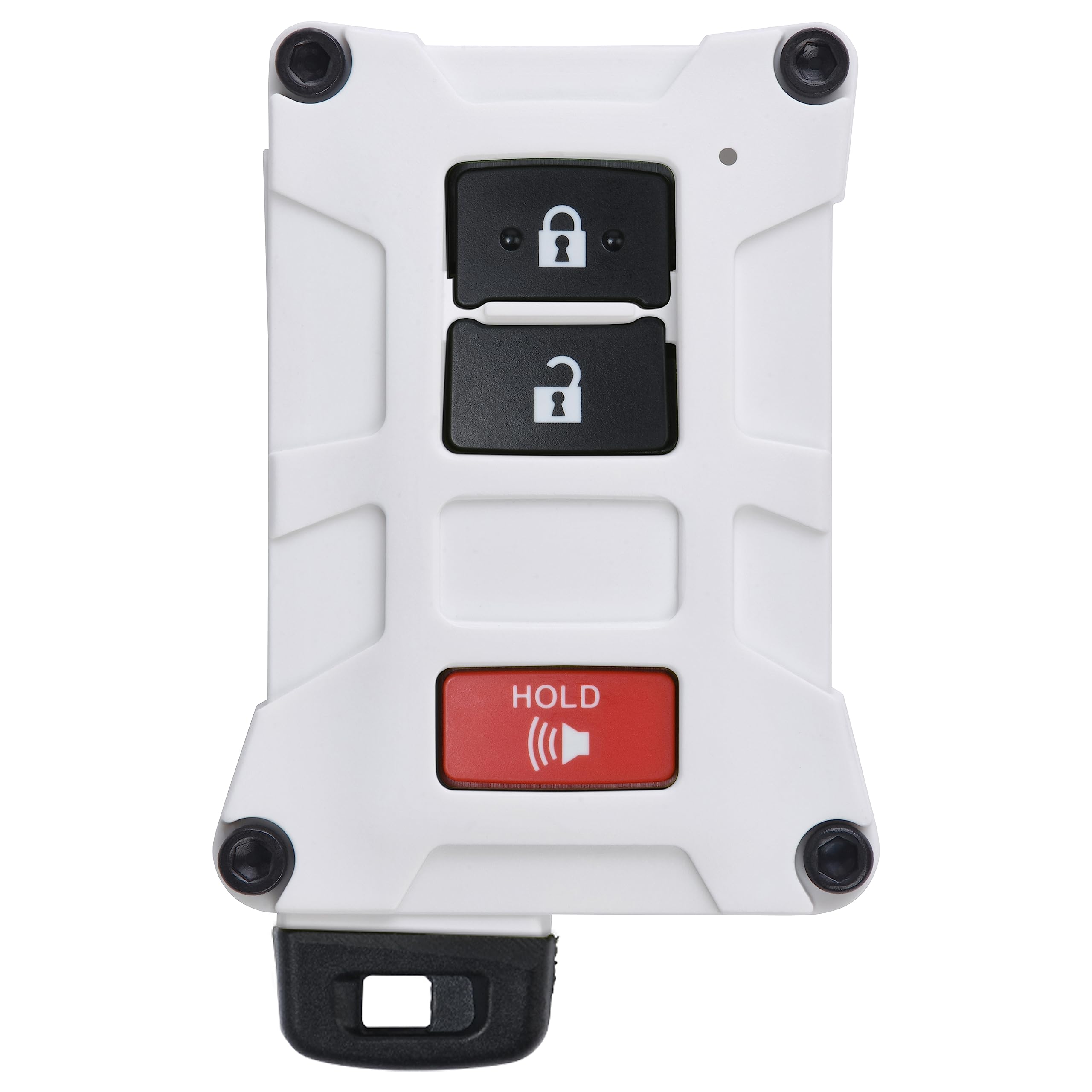 Ajt Design Replacement Key Fob Case For Toyota Tacoma, Tundra, 4Runner V1 - Custom Made In Usa (Color: White)