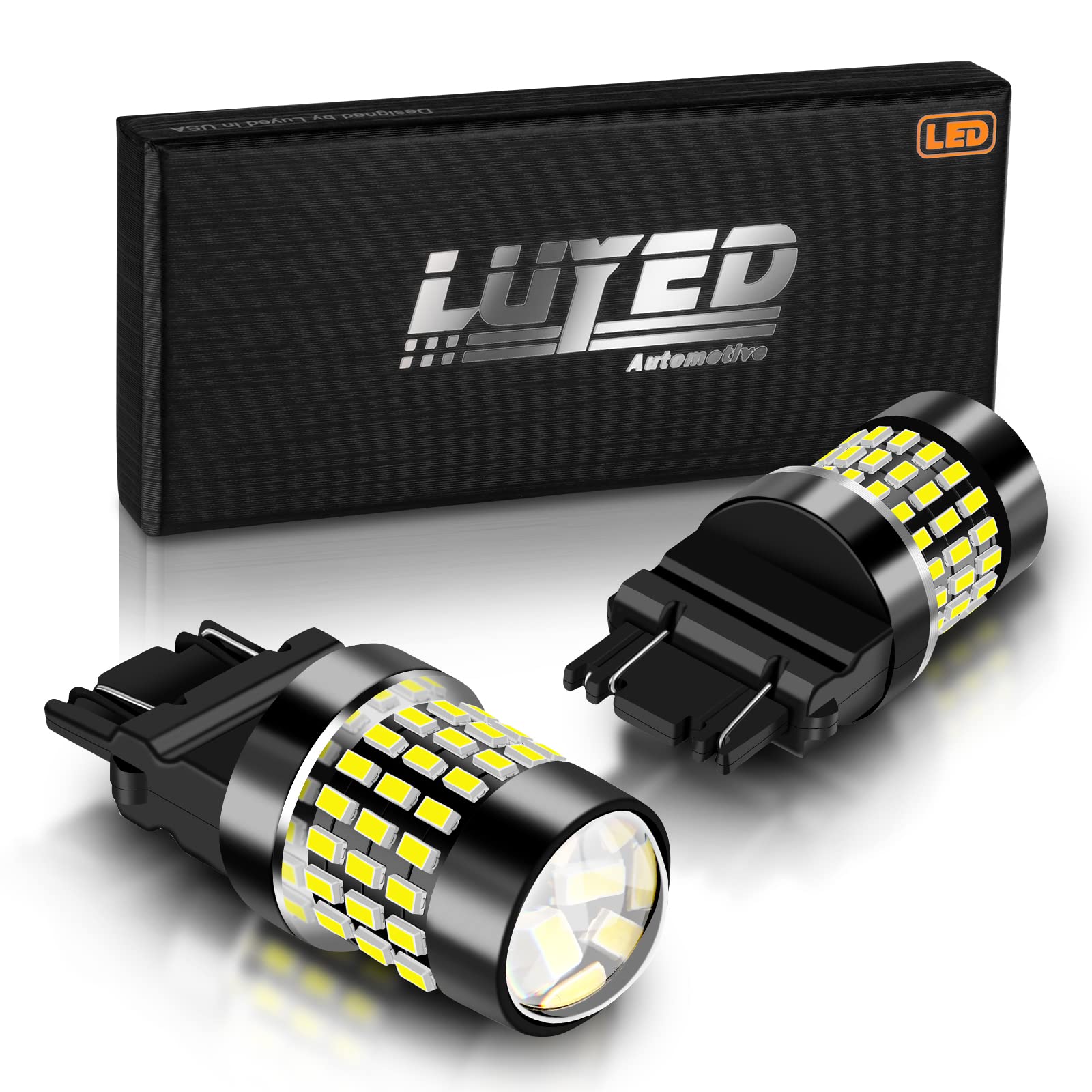 LUYED 3157 LED Bulb Turn Signal Light 1800 Lumens Super Bright 3056 3156 3057 3057K 3157 4157 LED Bulbs with Projector for Tail 