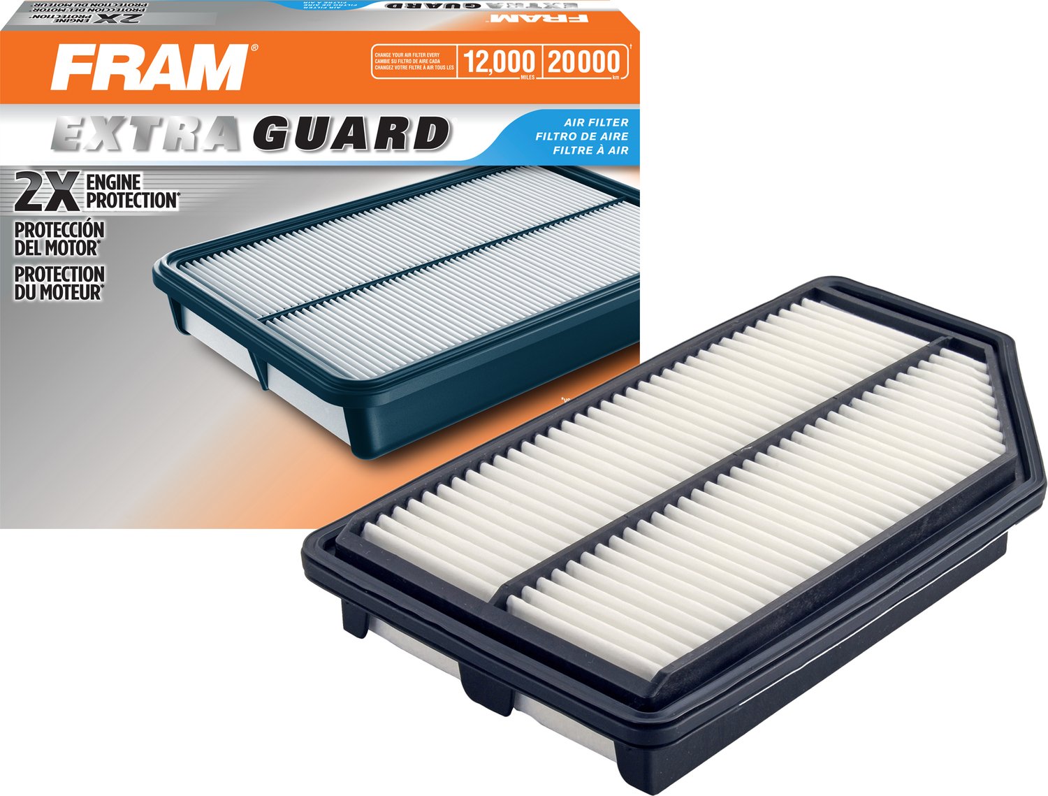 FRAM Extra Guard CA11042 Replacement Engine Air Filter for Select 2011-2017 Honda Odyssey (3.5L), Provides Up to 12 Months or 12