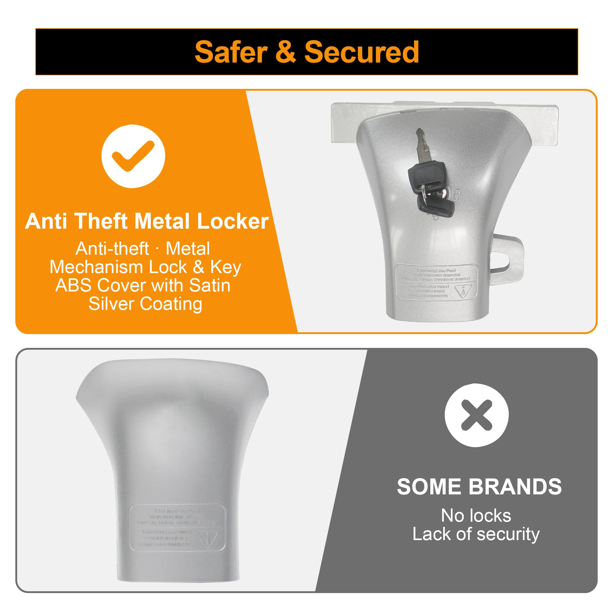 Autekcomma Heavy Duty Silver Upgraded Roof Rack Crossbar Compatible With Toyota Grand Highlander 2023Up .Max 260Lb Loading Weigh