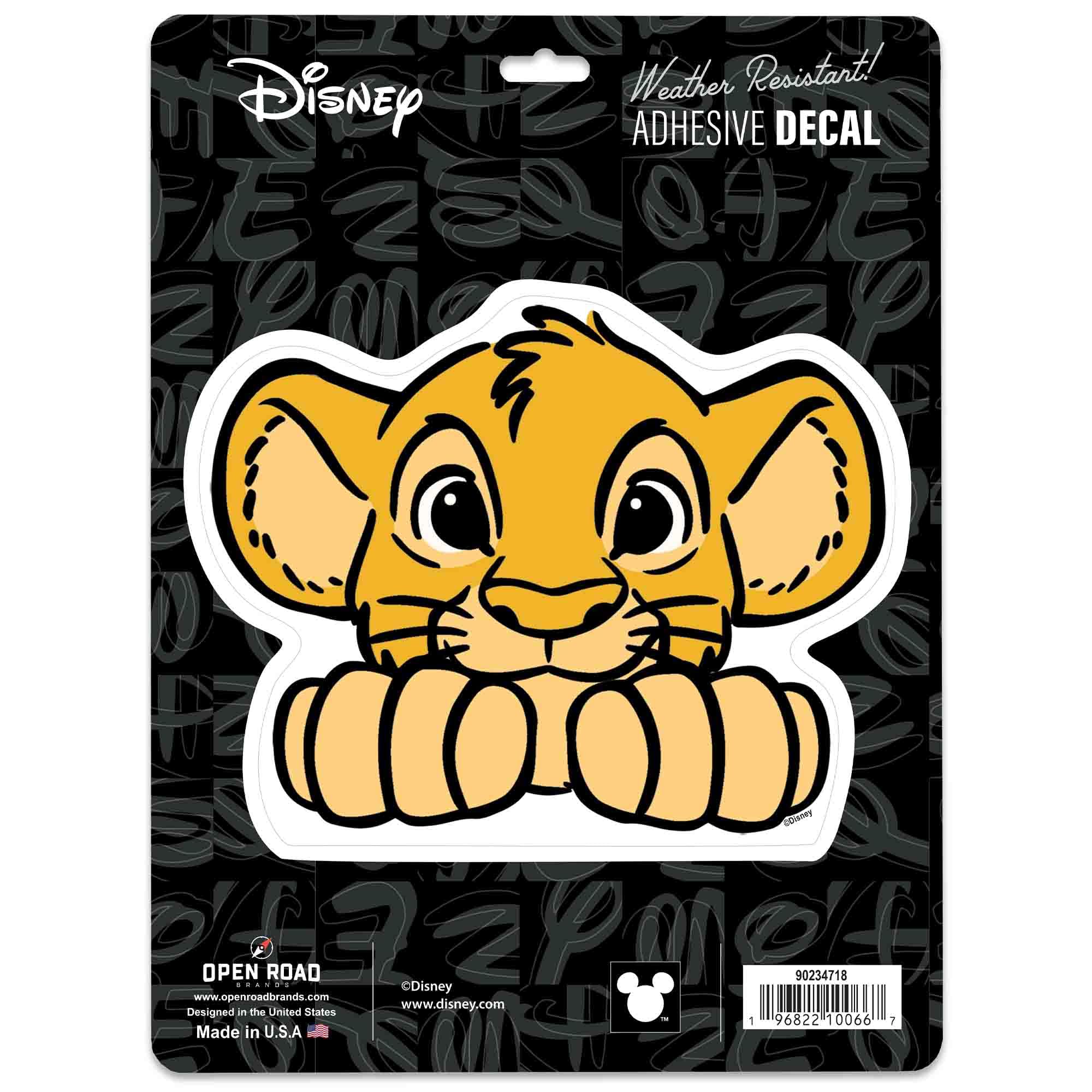 Disney The Lion King Simba Head Adhesive Vinyl Decal - Cute Simba Sticker for Car - Great Gift Idea