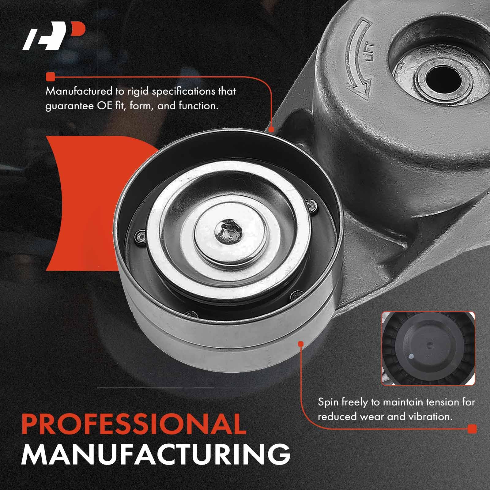 A-Premium Belt Tensioner Assembly With Pulley Compatible With Mercedes-Benz Gl320 Ml320 R320 2009 Gl350 Ml350 2010-2012, S350 20