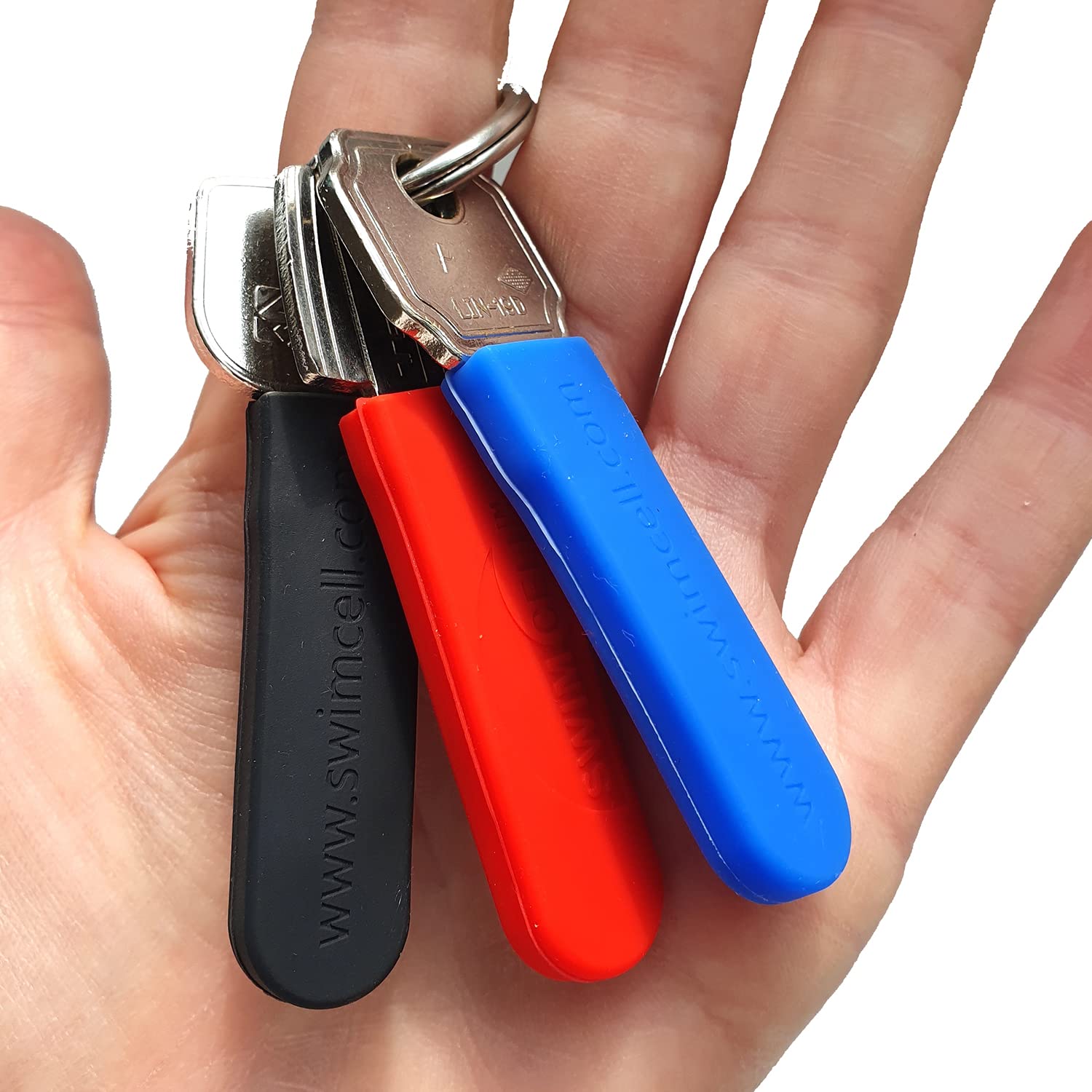 SwimCell Key Blade Cover - Silicone Sheath Key Protector for Car Bike or House Key. Anti Scratch Sleeve. Cut to fit. 1-2 Keys