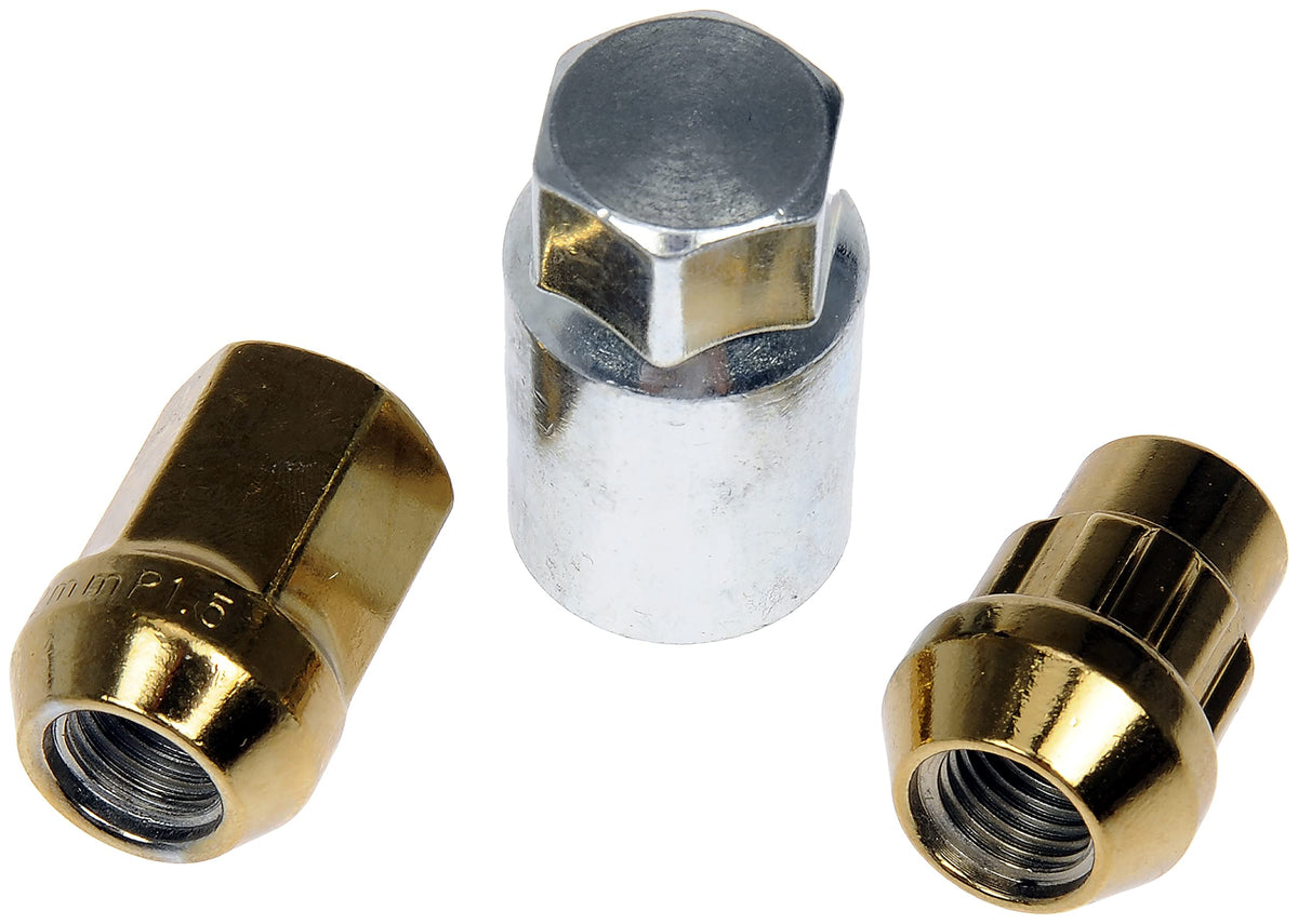 Dorman 713-375K Gold Acorn Wheel Nut Lock Set Compatible With Select Models, 20 Pack