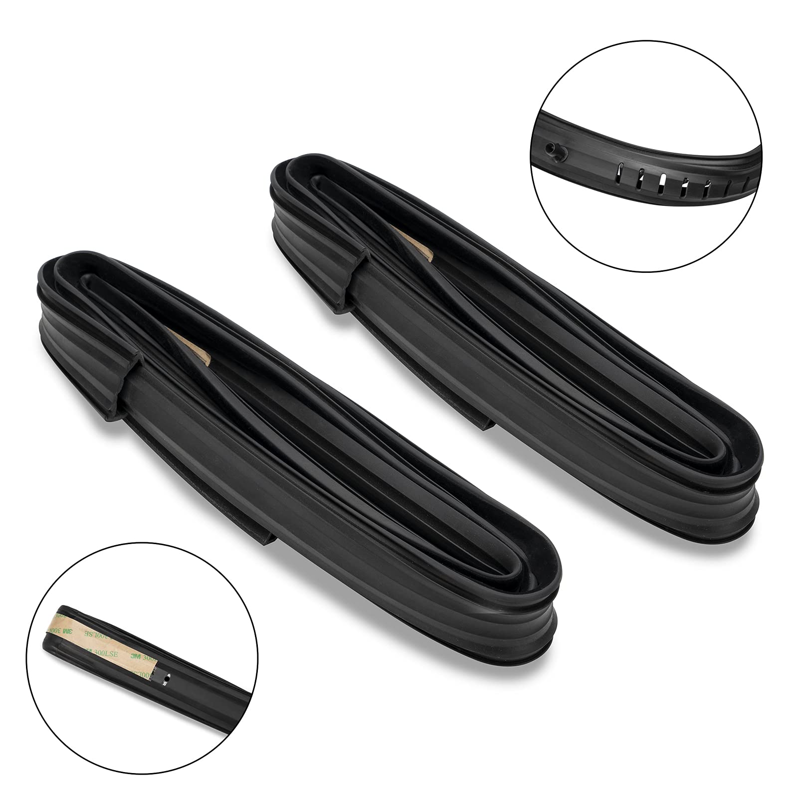 Weileite Front Door Window Molding Rubber Felt Trim Seal Weatherstrip Kit Compatible With Gmc C1500 C2500 C3500 K1500 K2500 K3500 Jimmy Chevy C10 C20 C30 K10 K20 K30 Blazer Suburban V1500 R1500 Truck