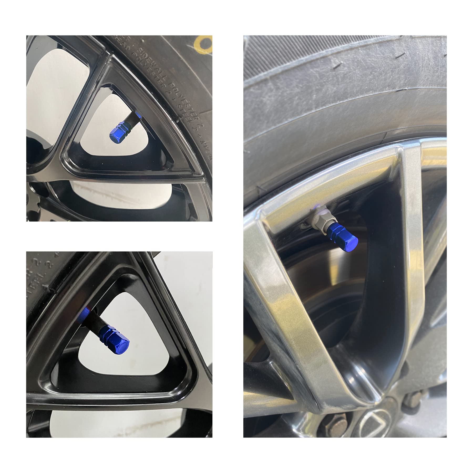 Justtop Car Tire Valve Stem Caps, 12Pcs Air Caps Cover, Universal For Cars, Suvs, Bike, Trucks And Motorcycles-Blue