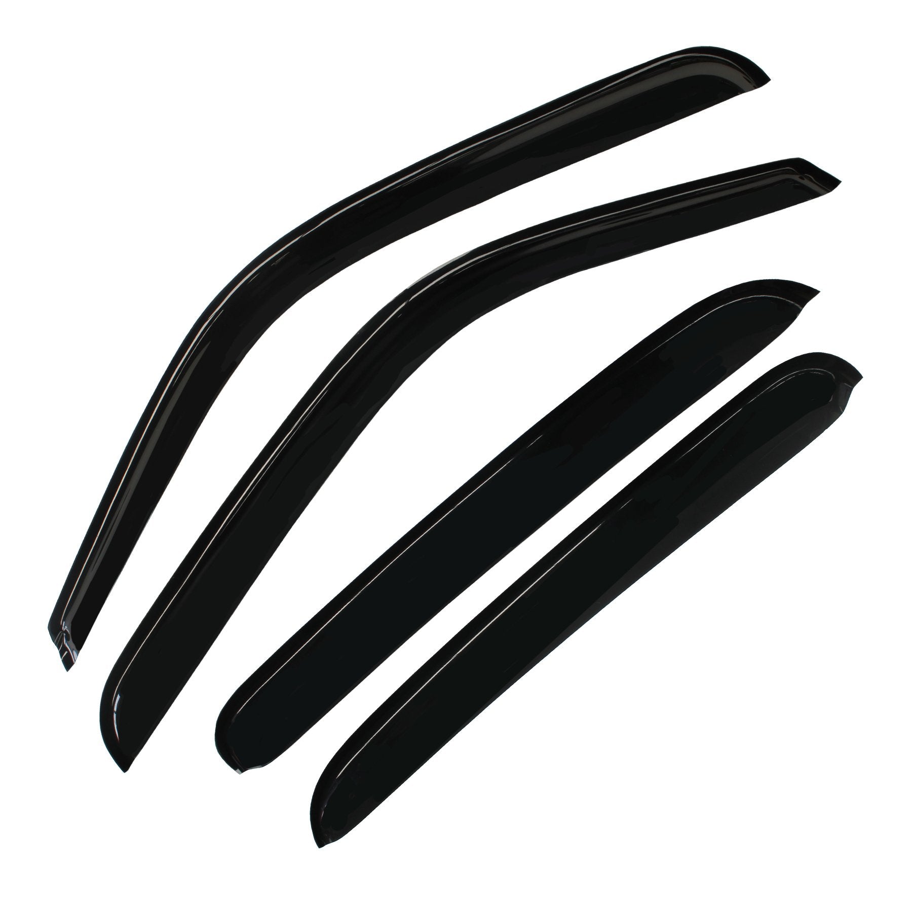 Gldifa Smoke Window Visor Compatible With 2002-2006 Avalanche/Escalade/Silverado Crew Cab Rain Guards Wind Deflector 94355
