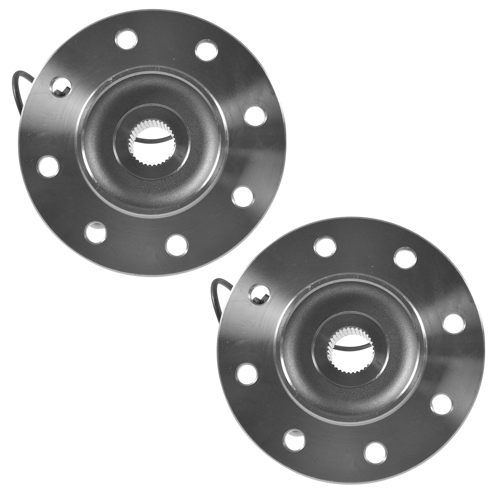 Trq Front Wheel Hub Bearings Assembly Set Compatible With 1996-1999 Chevrolet K1500 1997-1999 K1500 Suburban 1996-2000 K2500 K25