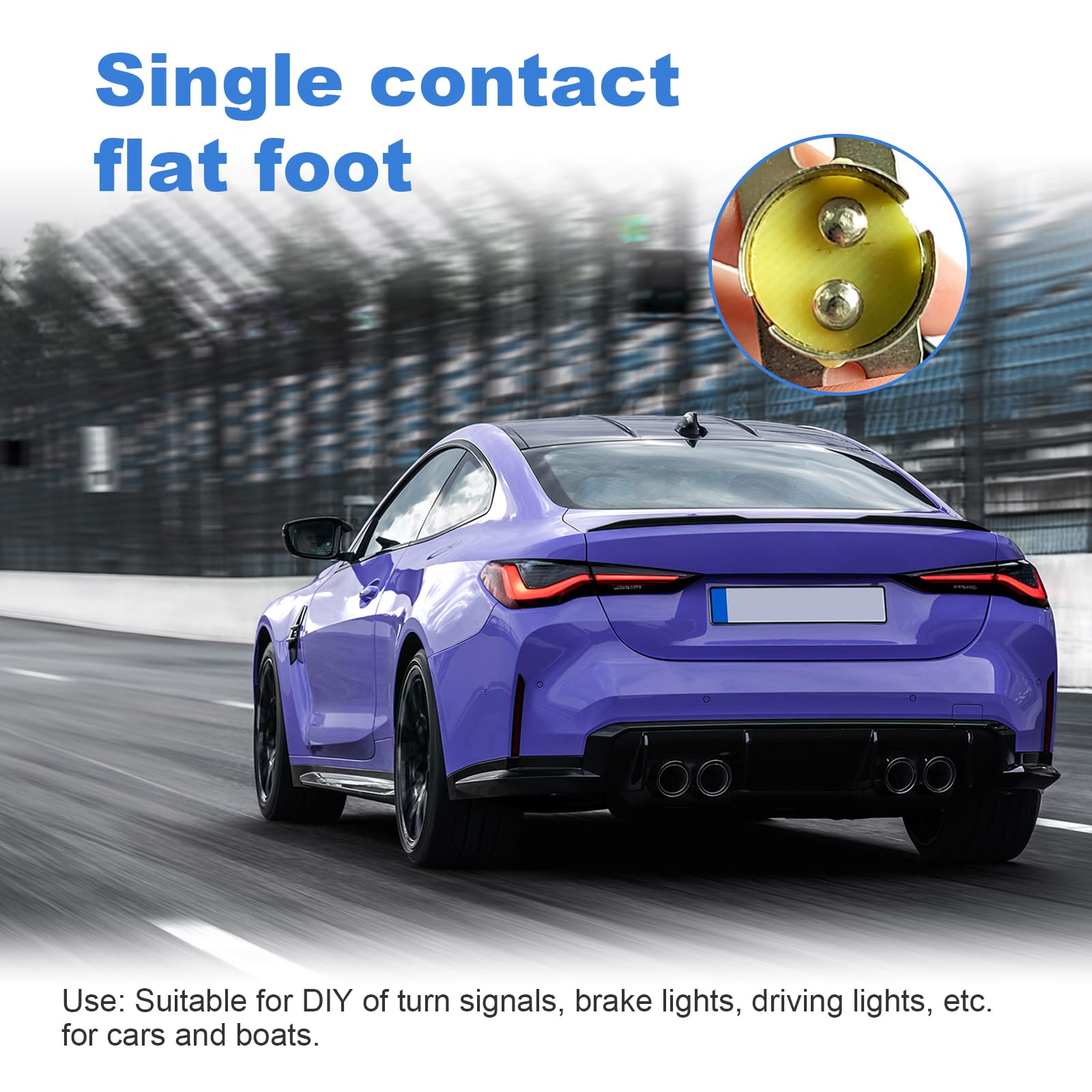 Augeny 2PCS Car Light Bulb Socket, BAY15D LED Bulb Light Lamp Socket Adapter, 1157 Light Bulb Socket Holder with Wire Connector,