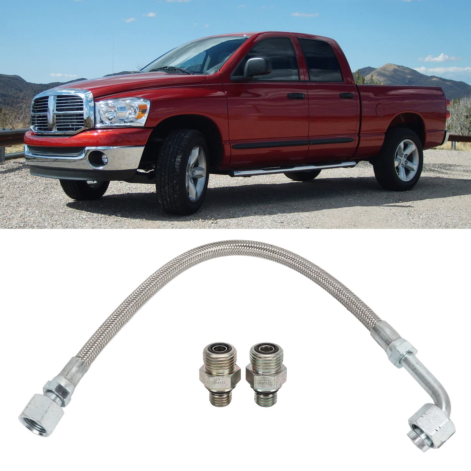 Turbo Oil Feed Line Tube, Turbo Oil Feed Line Tube 3927911 Metal Alloy Turbine Supply Pipe With Connector Replacement For 5.9L 24V 1998 2002