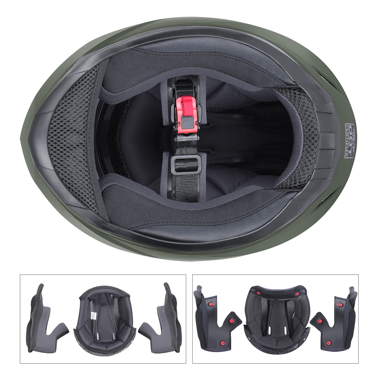 Glx Gx11 Compact Motorcycle Helmet - Camo, Large - Full Face W/ Tinted Visor, Dot Approved