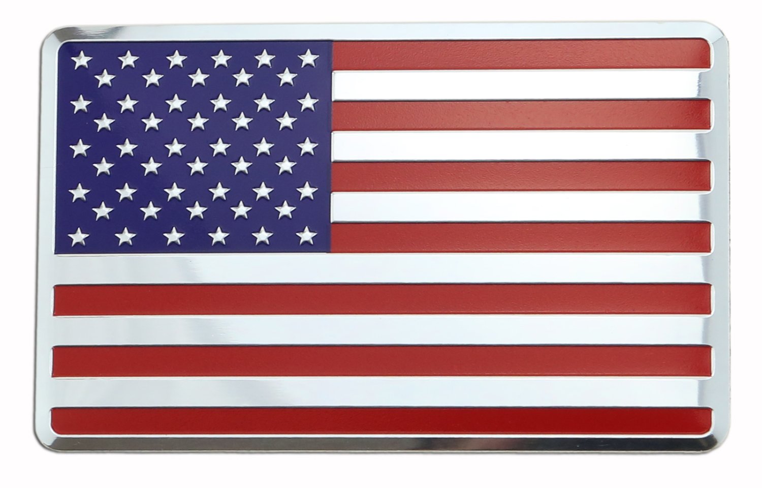 Lfparts Usa Embossed Metal Flag For Cars, Trucks (3.12'' X 2'', Color Flag)