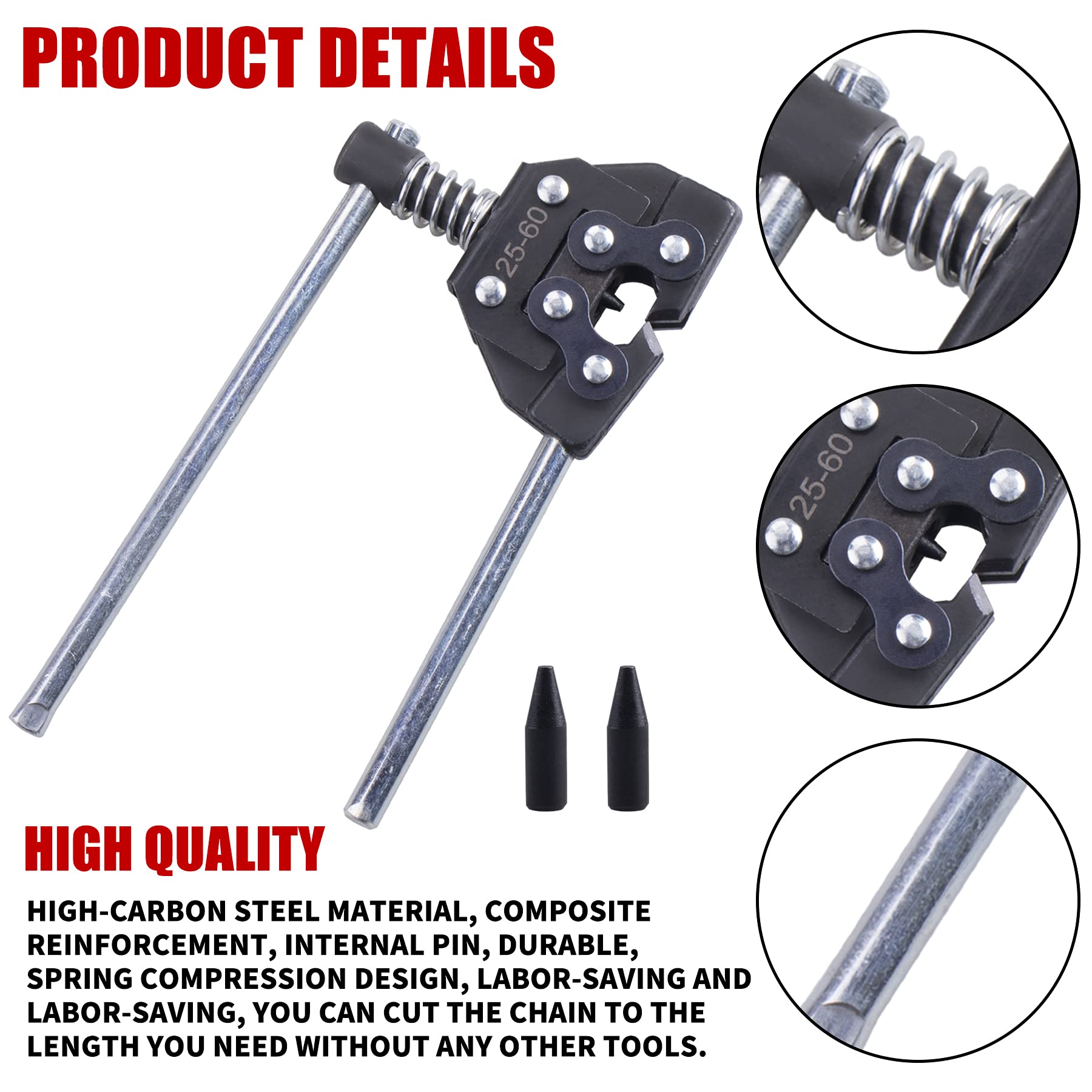 CNCMOTOK Chain Detacher Breaker Cutter Fit for 25/35/41/40/50/60 415H,428H, 520,530 Roller Chain Motorcycle Bicycle Go Kart ATV