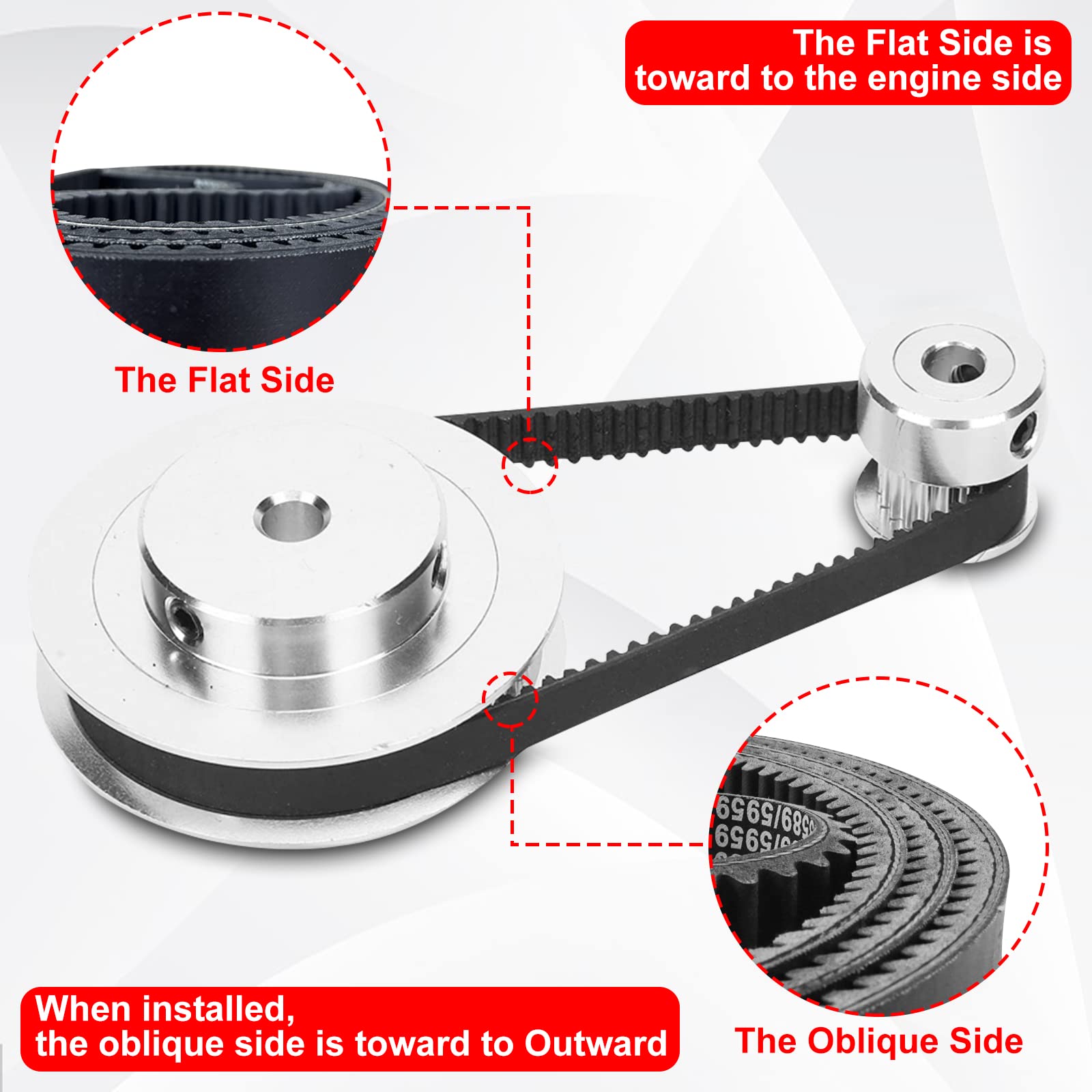 3 Pack Of Drive Belt For 30 Series Go Kart Torque Converter Drive Belt Replaces Manco 5959 / Comet 203589