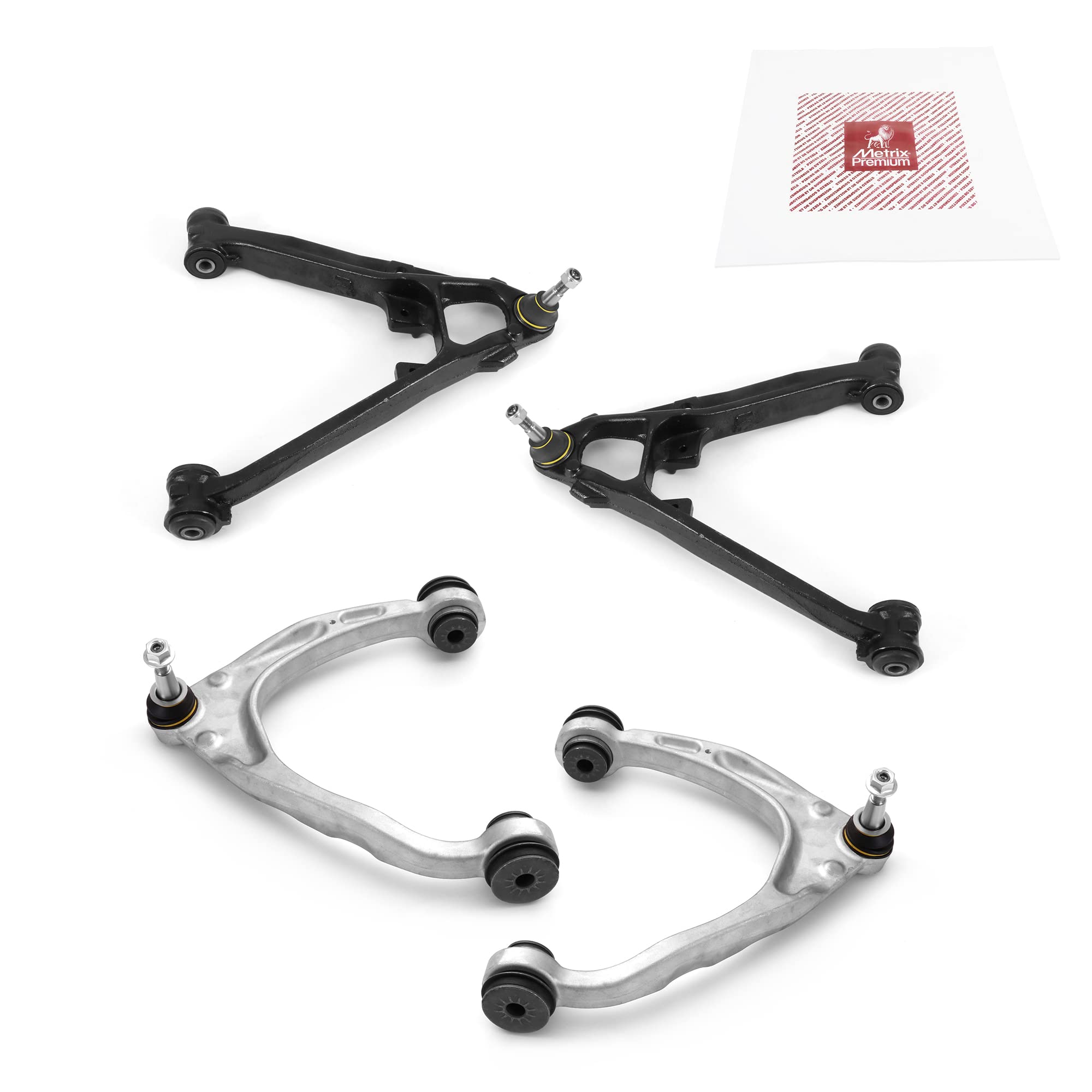 Metrix Premium Chassis Parts - 4 Pc Front Lower & Front Upper Control Arm Kit Fits 14-15 Chevrolet Cheyenne (Mexico) 4Wd, 14-15