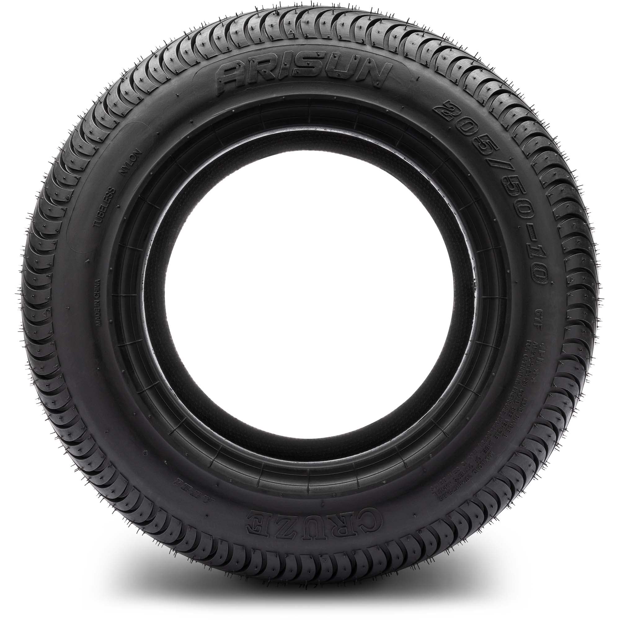 Arisun Cruze 205/50-10 DOT Golf Cart Tire Street Low Profile (4-Ply) - Set of Four