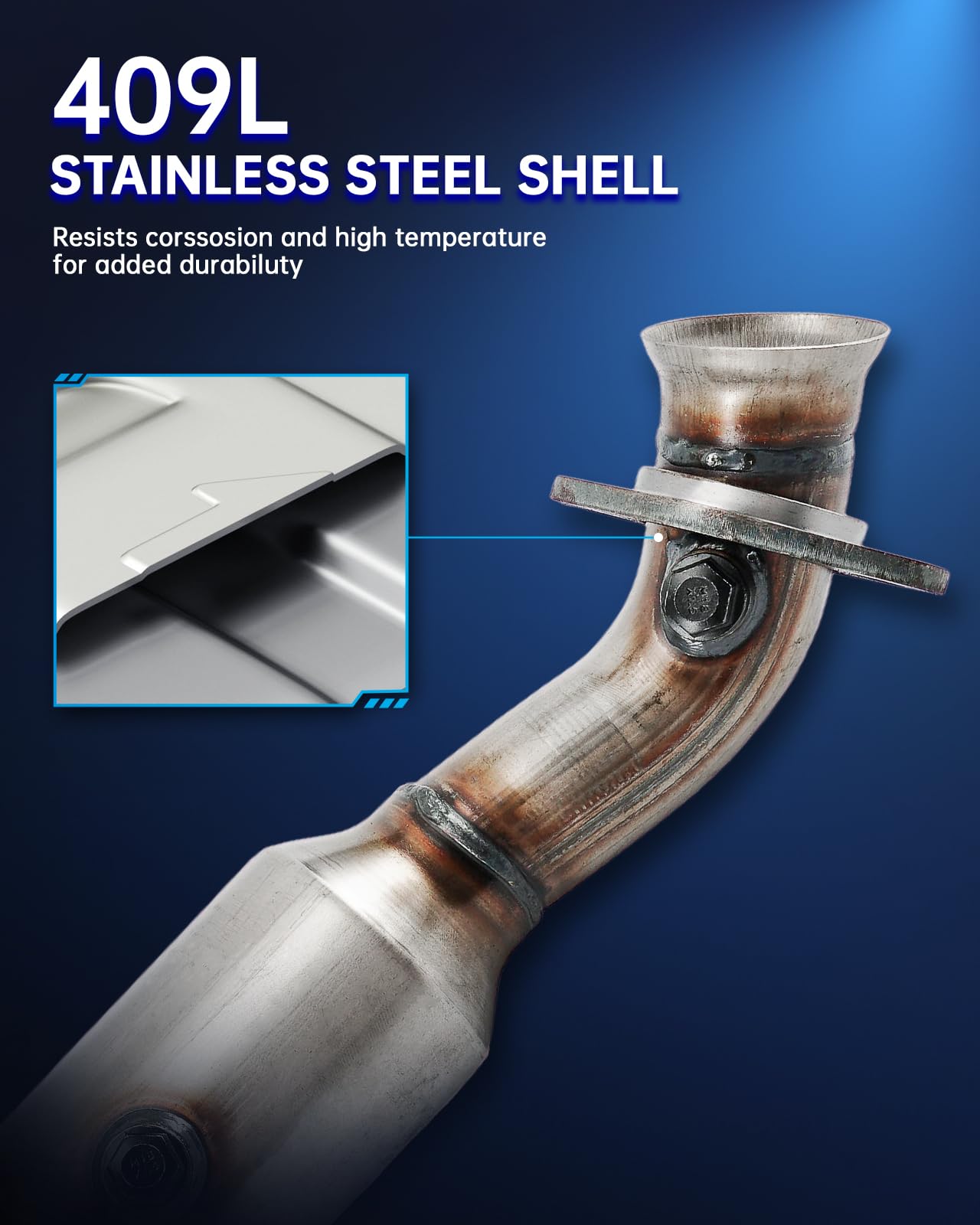 MARSFLUX Catalytic Converter Stainless Steel Compatible With 2002-2006 CR-V 2.4L Replace 16462, 324232, 642288, 0961101, 85112,