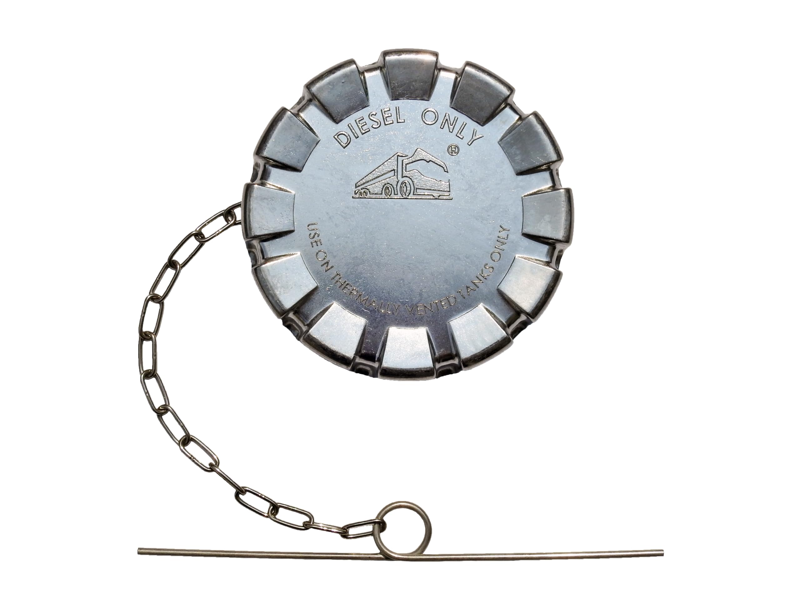 Road Superior Truck Parts 3 1/2    Nominal 5.5 TPI Non-Locking Aluminum Diesel Fuel Cap For Kenworth Trucks