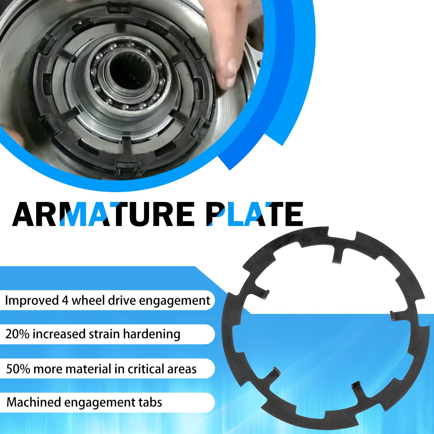Front Differential Rebuild Kit Sprague Armature Plate Kit For Polaris Rzr 570/800 / 900 2011-2017