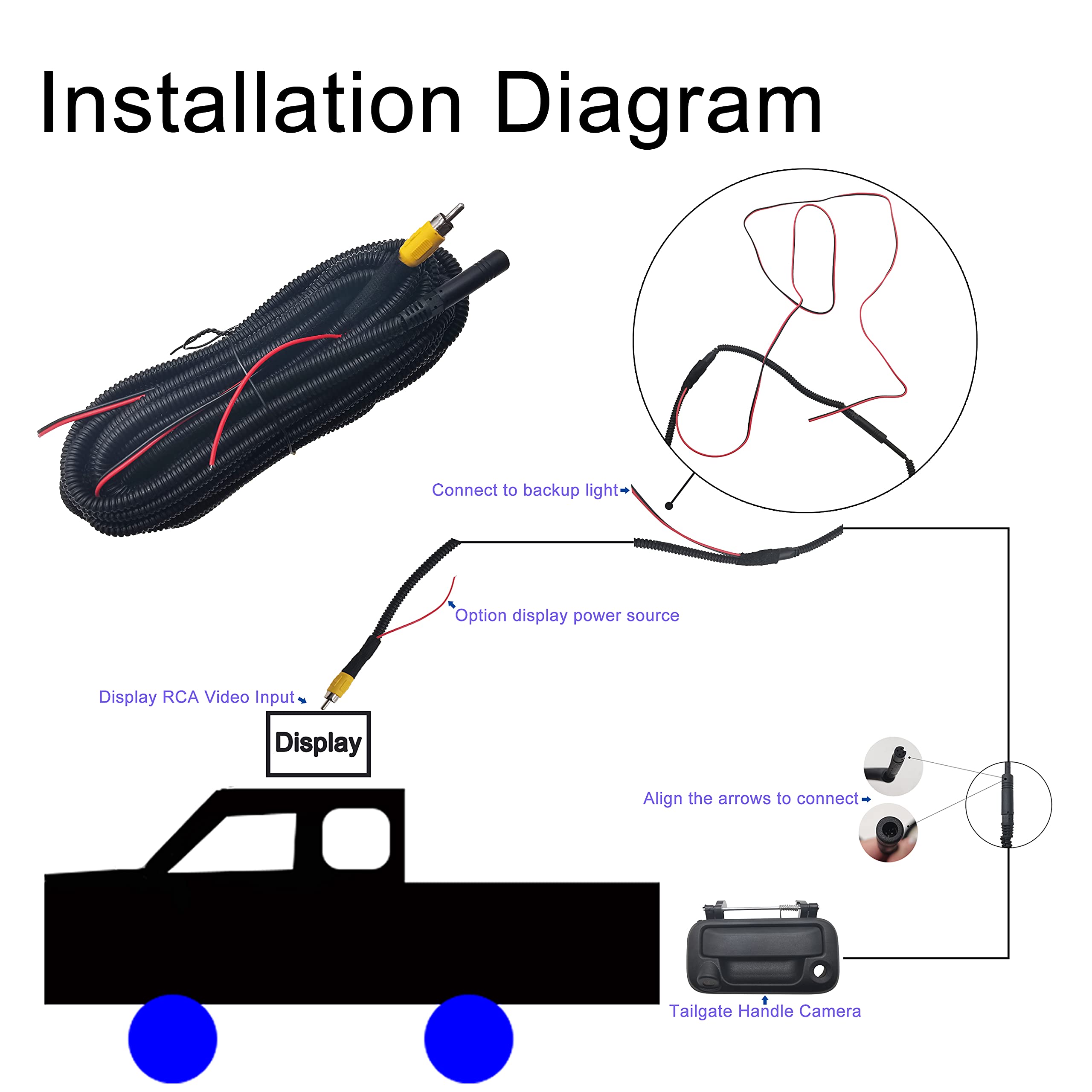 Tailgate Handle With Camera, Oe: #8L3Z-9943400-Ac, Compatible With Ford F150, F250, F350, F450, F550 (Black)