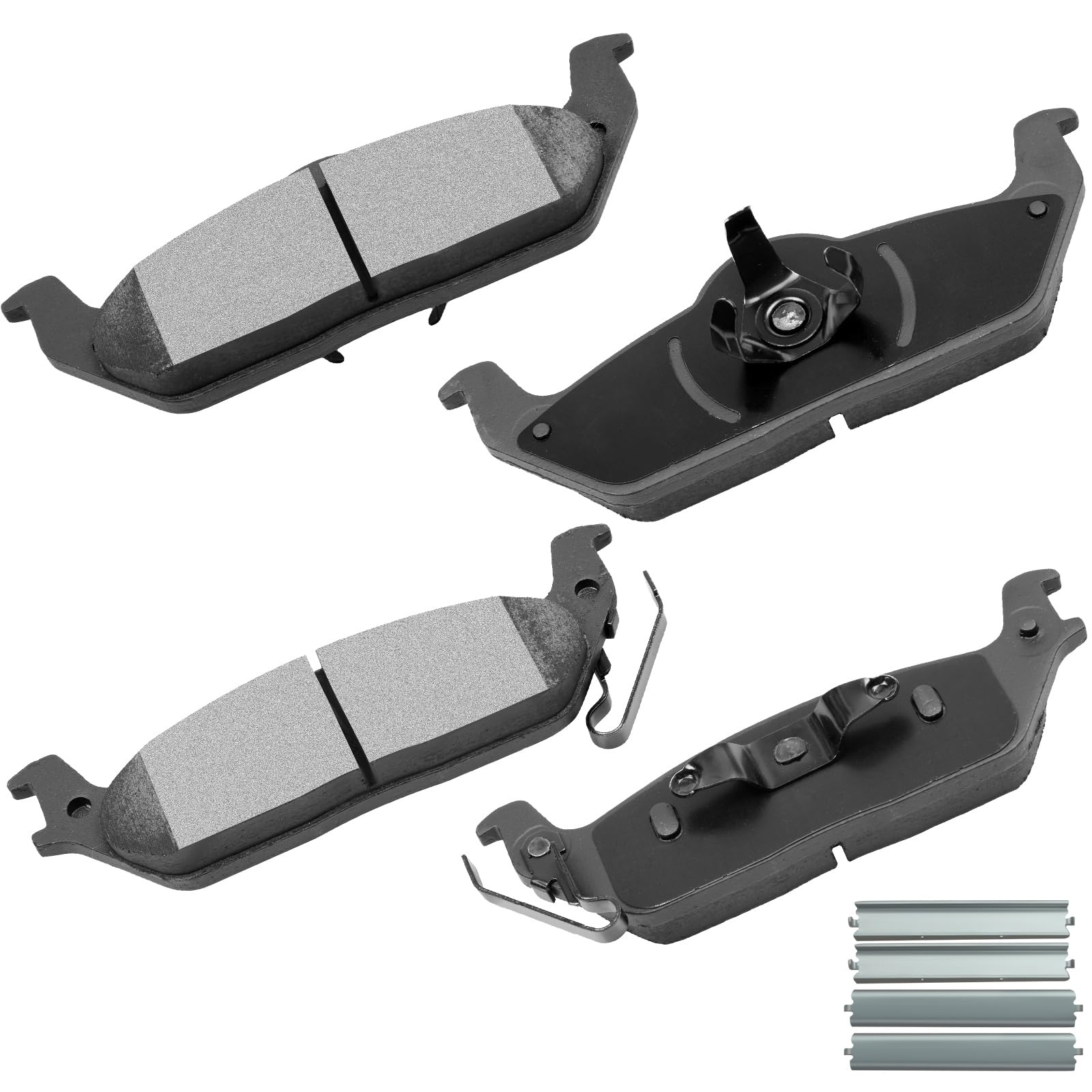 Cciyu D1012 Rear Ceramic Brake Pads Kits 4Pcs Fit For 2004-2011 For Ford For F-150,2006-2008 For Lincoln Mark Lt