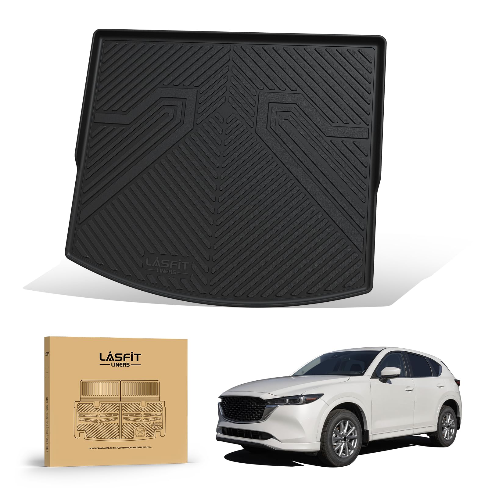 Lasfit Cargo Mat For Mazda Cx5 2017-2025, Cx 5 All Weather Trunk Mat For 2017 2018 2019 2020 2021 2022 2023 2024 2025 Mazda Cx5