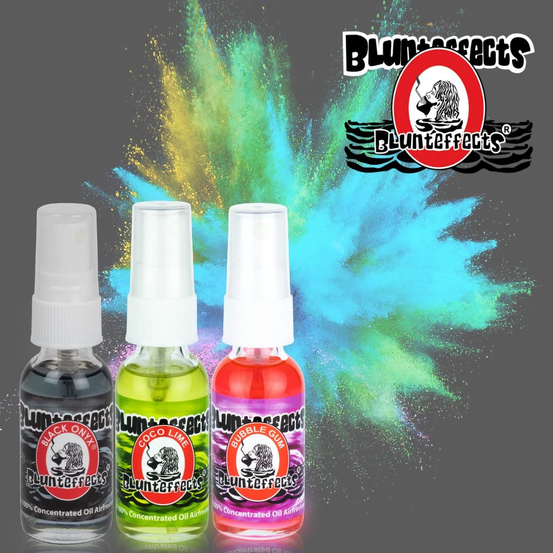 Blunteffects Blunt Effects 100% Concentrated Air Freshener Car/Home Oder Neutralizing Spray (3 Pack) [Choose The Scent] (Black O