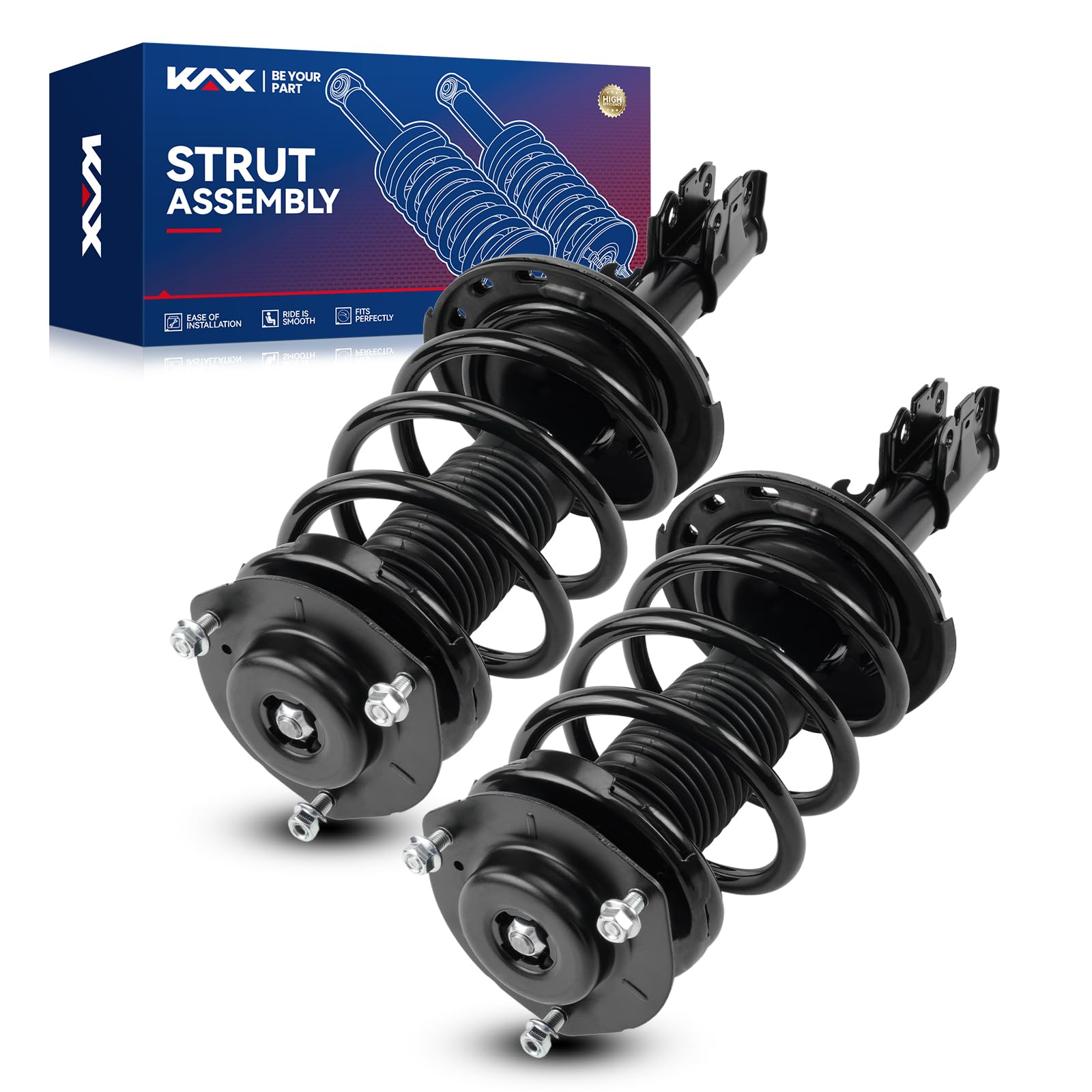 KAX Front Quick Struts for Toyota Camry 2007 2008 2009 2010 2011 Front Shocks Complete Struts Assembly with Coil Spring Set of 2