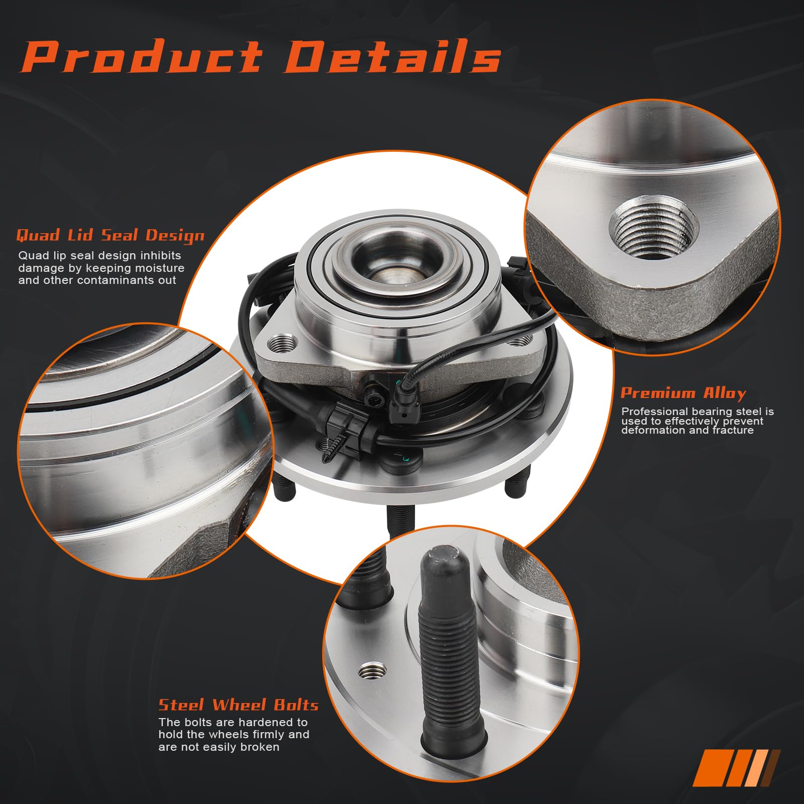 Drivestar ?2Wd Only? Front Driver Or Passenger Side Wheel Hub And Bearing Assembly For Chevy Silverado 1500 1999-2006, For Gmc S