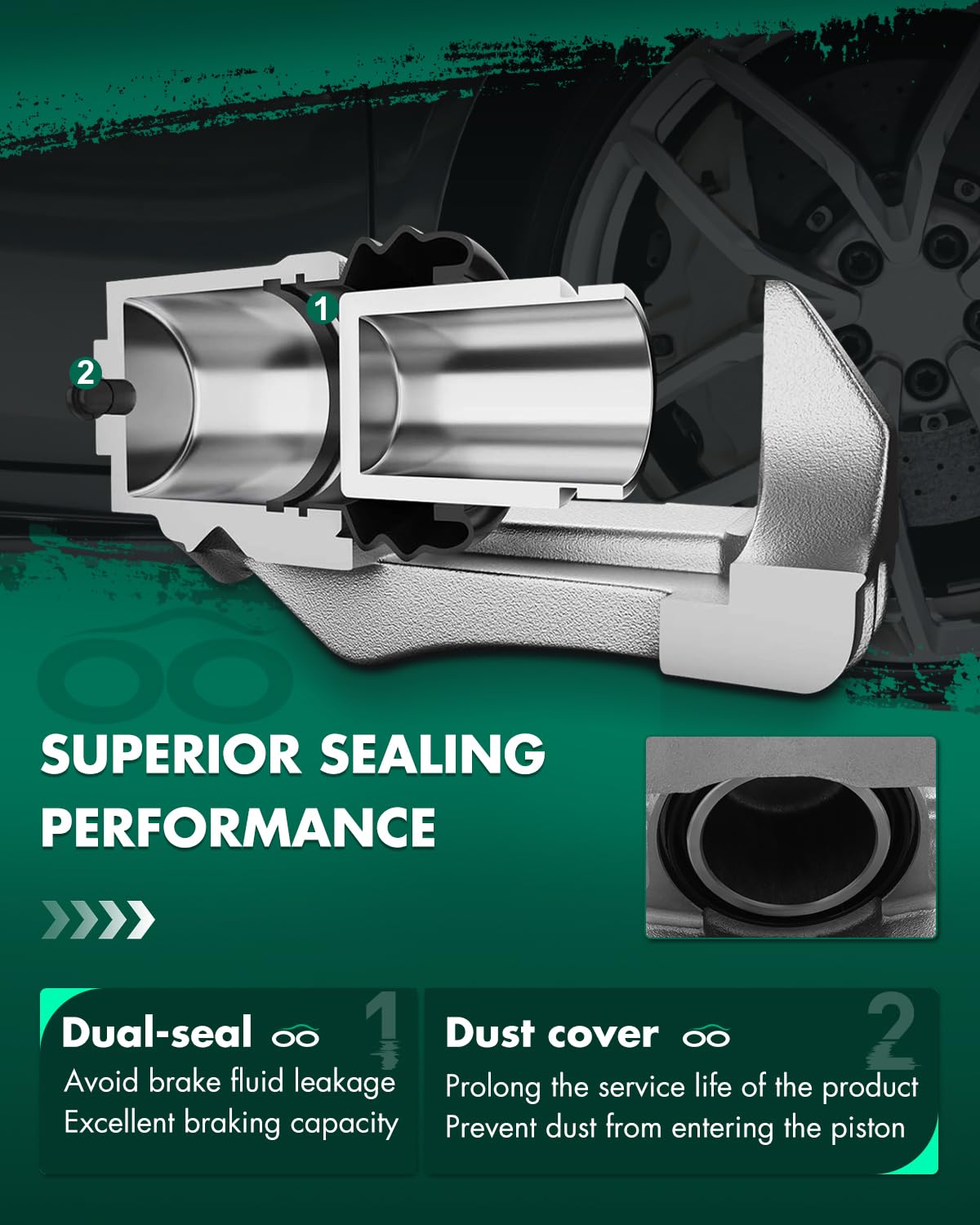 Scitoo 19B3128 Front Left Disc Brake Caliper Assembly W/Bracket For Lexus For Es350 2007-2011 2016-2018,For Toyota For Avalon 20