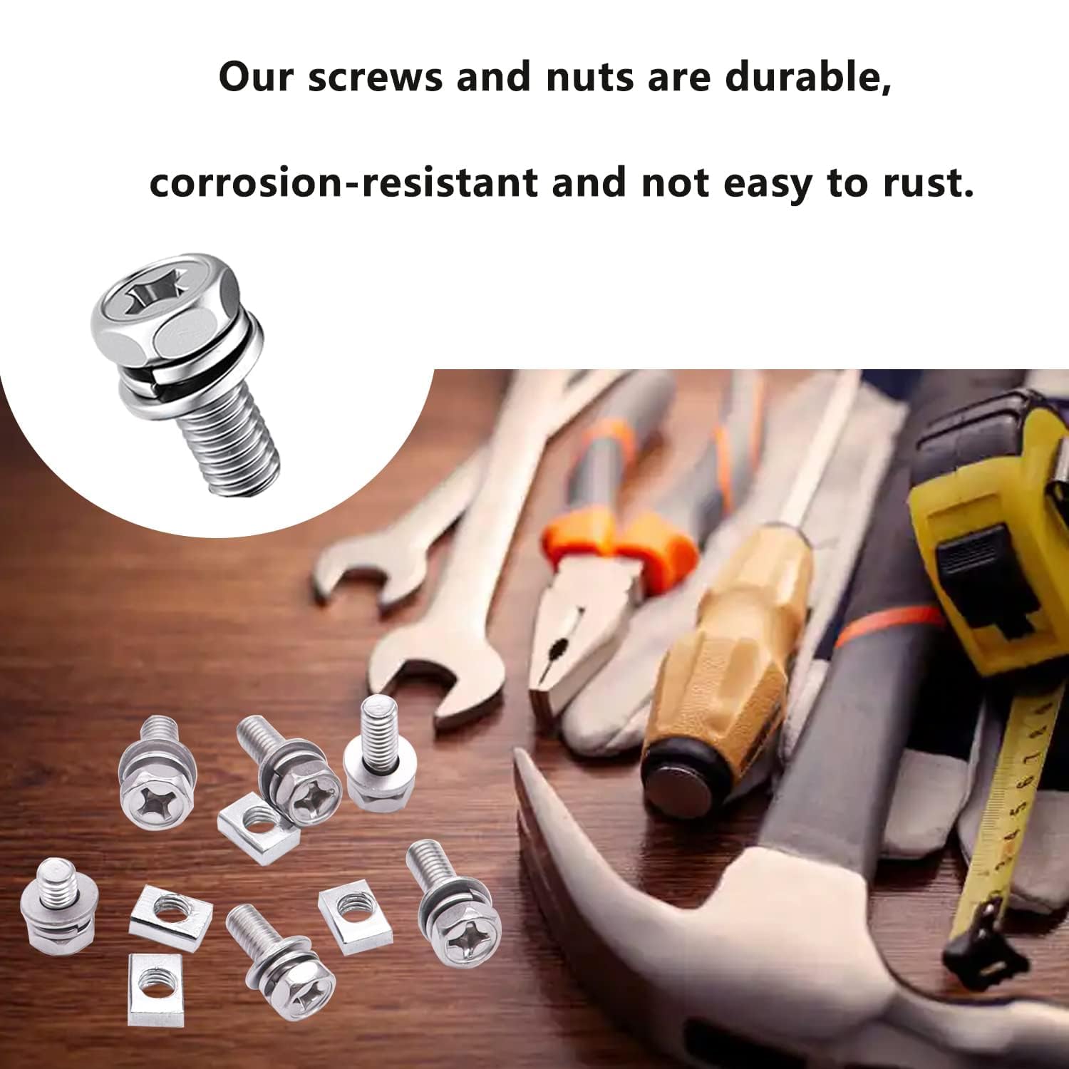 Smseace 60Pack 5-Sizes 304 Stainless Steel Battery Bolts And Nuts M6X10/12/16/18/20Mm Atv Battery Bolt Motorcycle Battery Termin