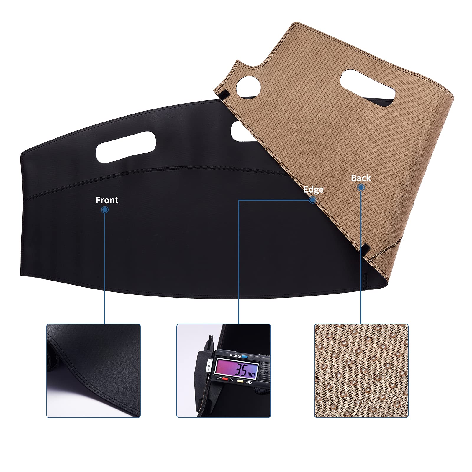 Bdfhyk Dashboard Dash Cover Pu Dash Mat Compatible With 1998-2001 Dodge Ram 1500 2500 3500