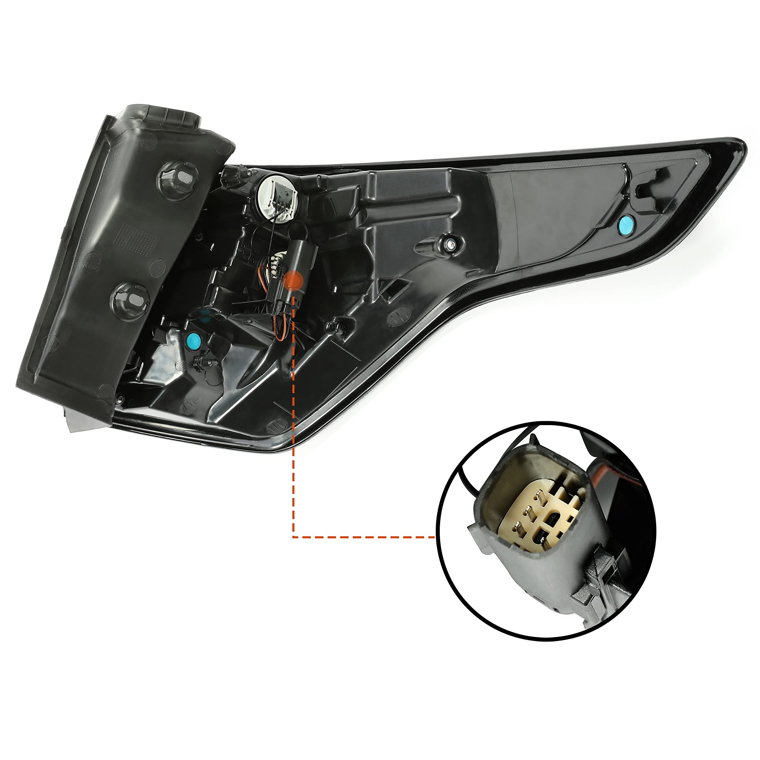 KUAFU Tail Light Assembly Compatible with 2017-2019 Ford Escape Kuga Replacement for GJ5Z-13404-C with Side Lights Brake Rear La